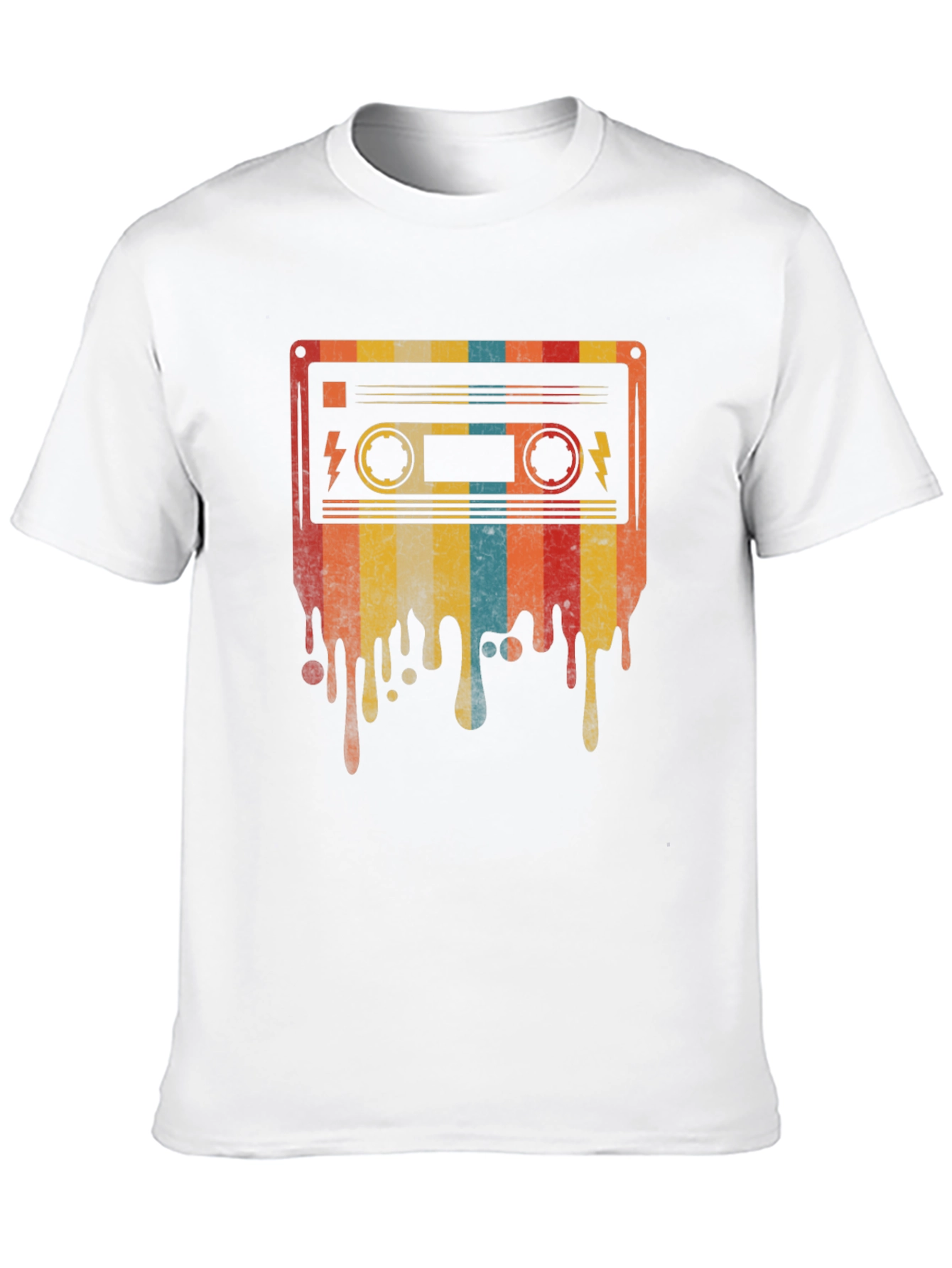 Retro Cassette Tape Drip Graphic T-Shirt
