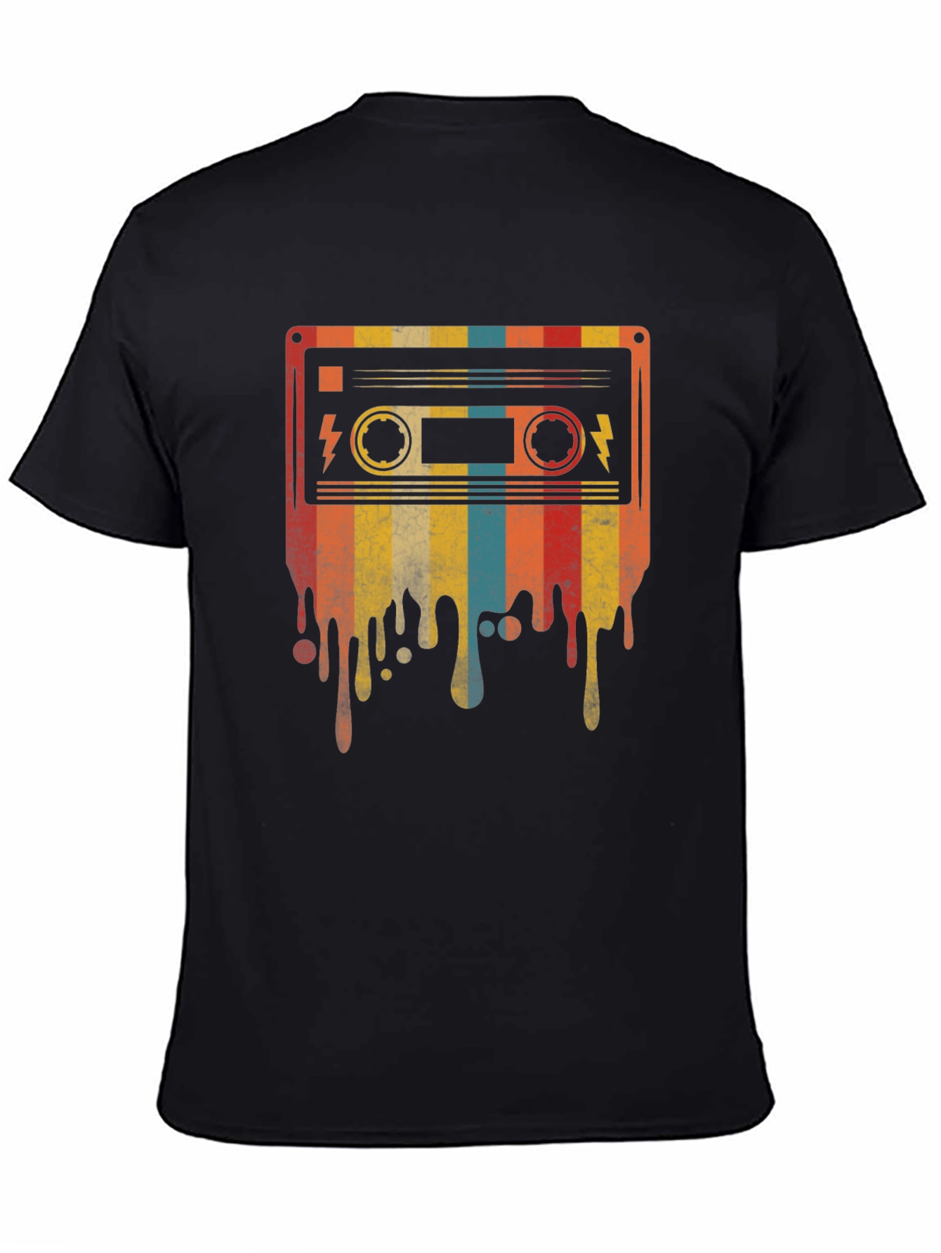 Retro Cassette Tape Drip Graphic T-Shirt