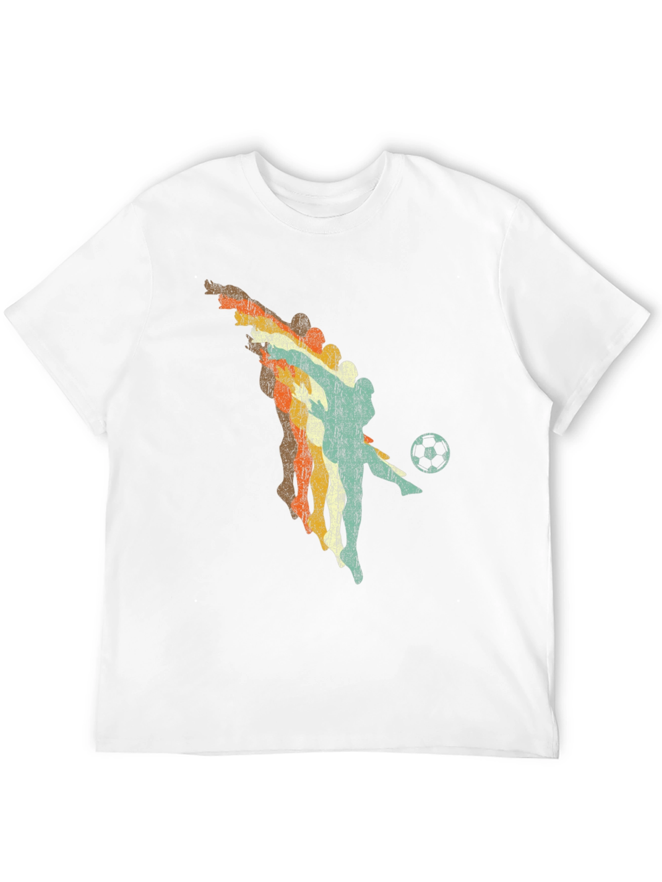 Retro Soccer Player Black Graphic Tee