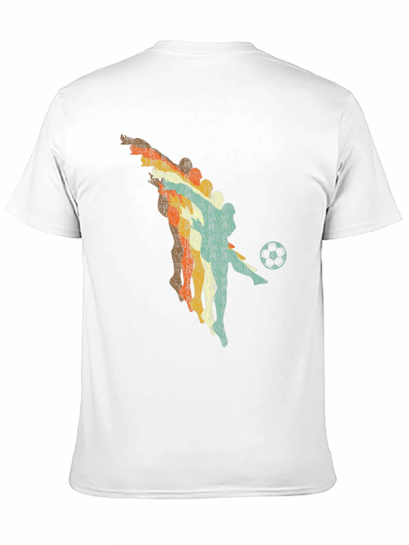 Retro Soccer Player Black Graphic Tee