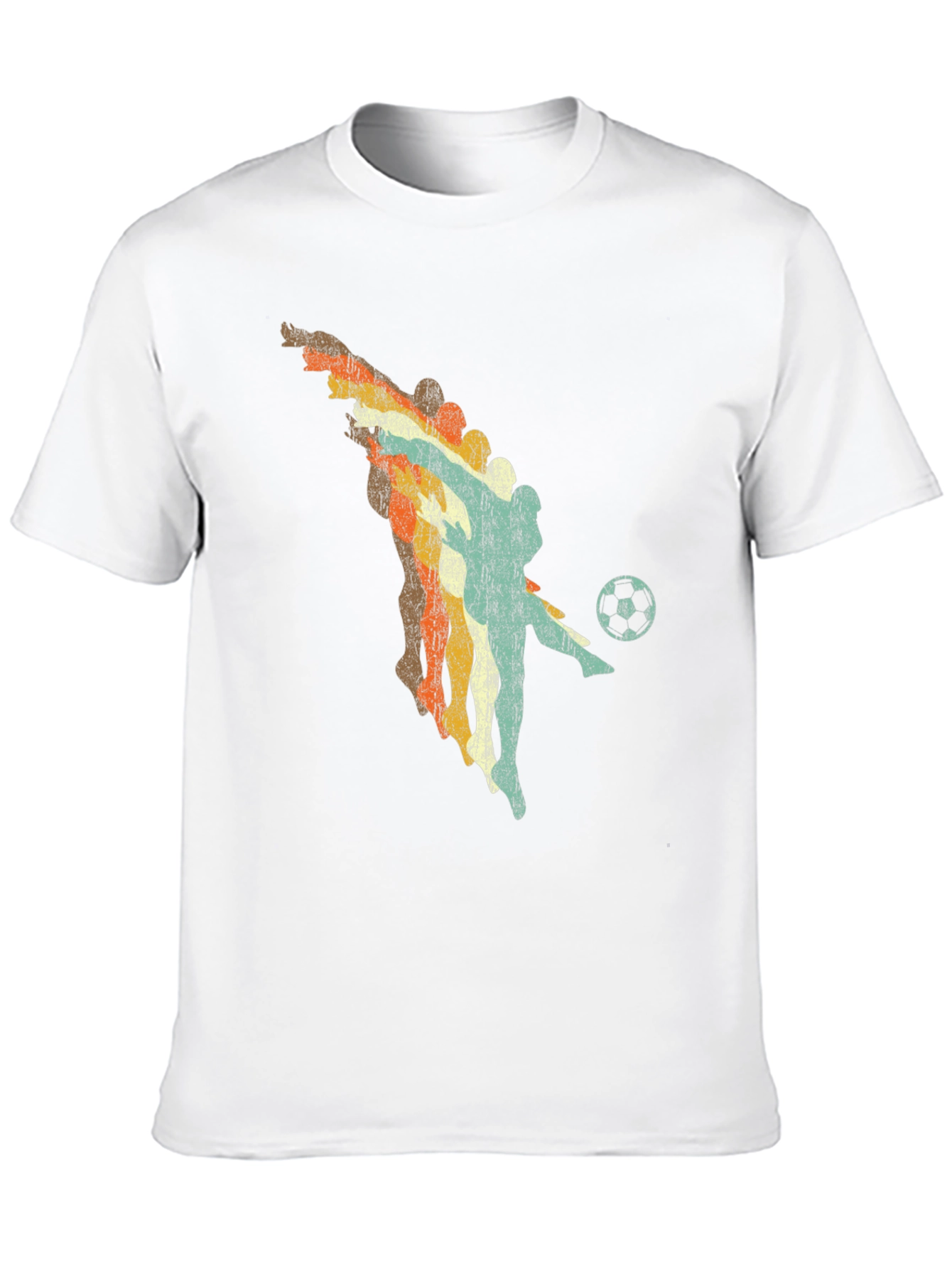 Retro Soccer Player Black Graphic Tee