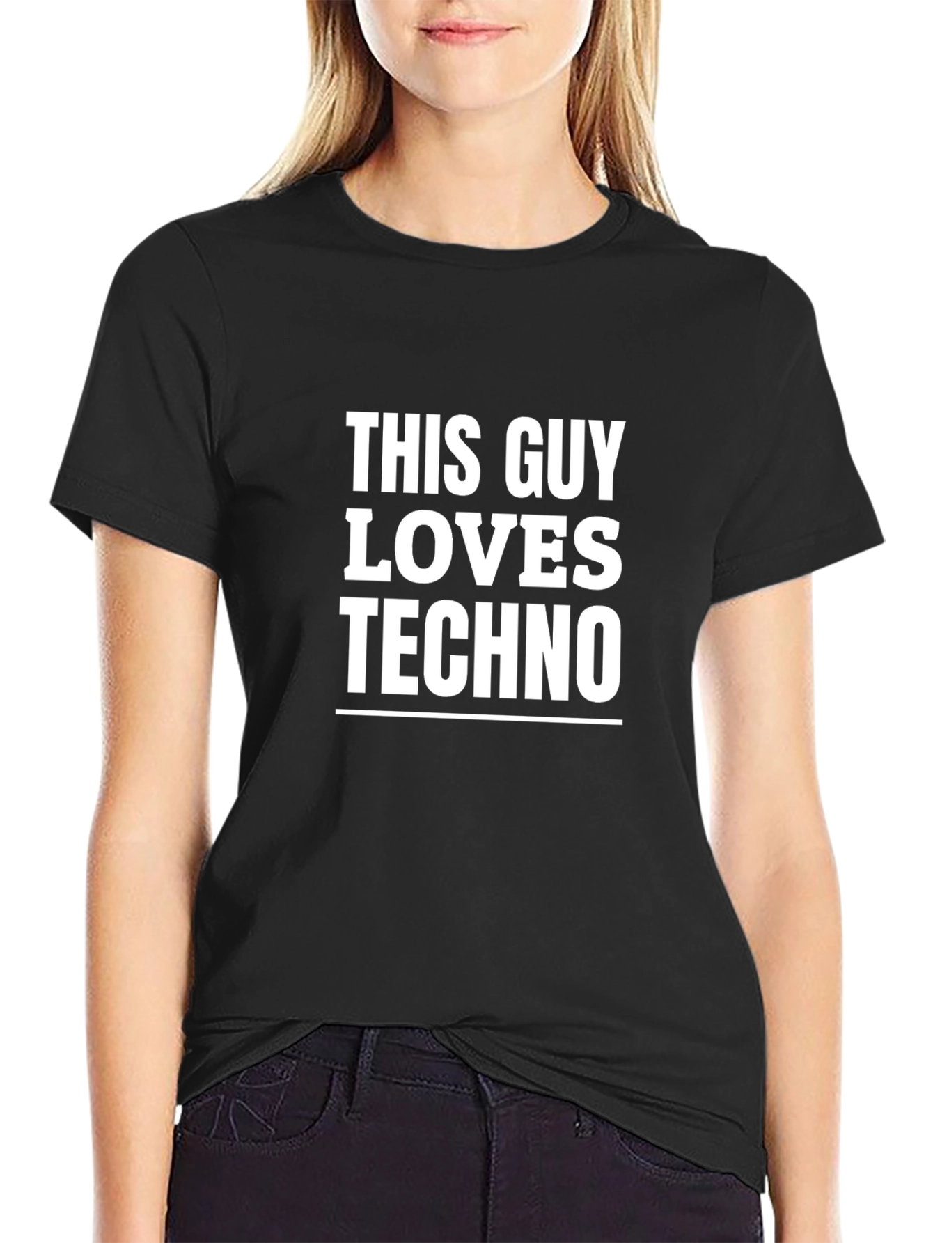 This Guy Loves Techno Graphic T-Shirt