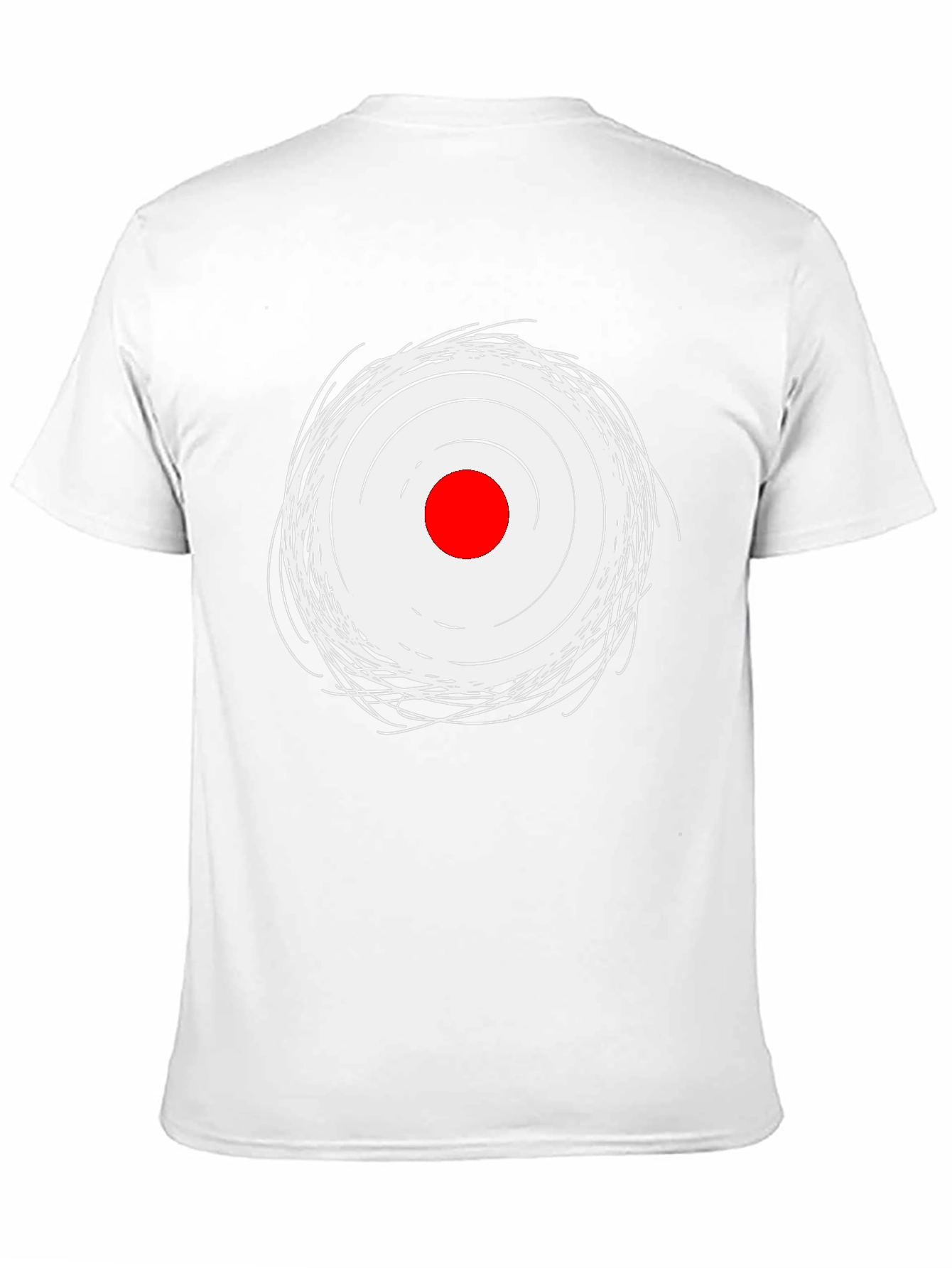 Mens Black Tee with Abstract Target Graphic