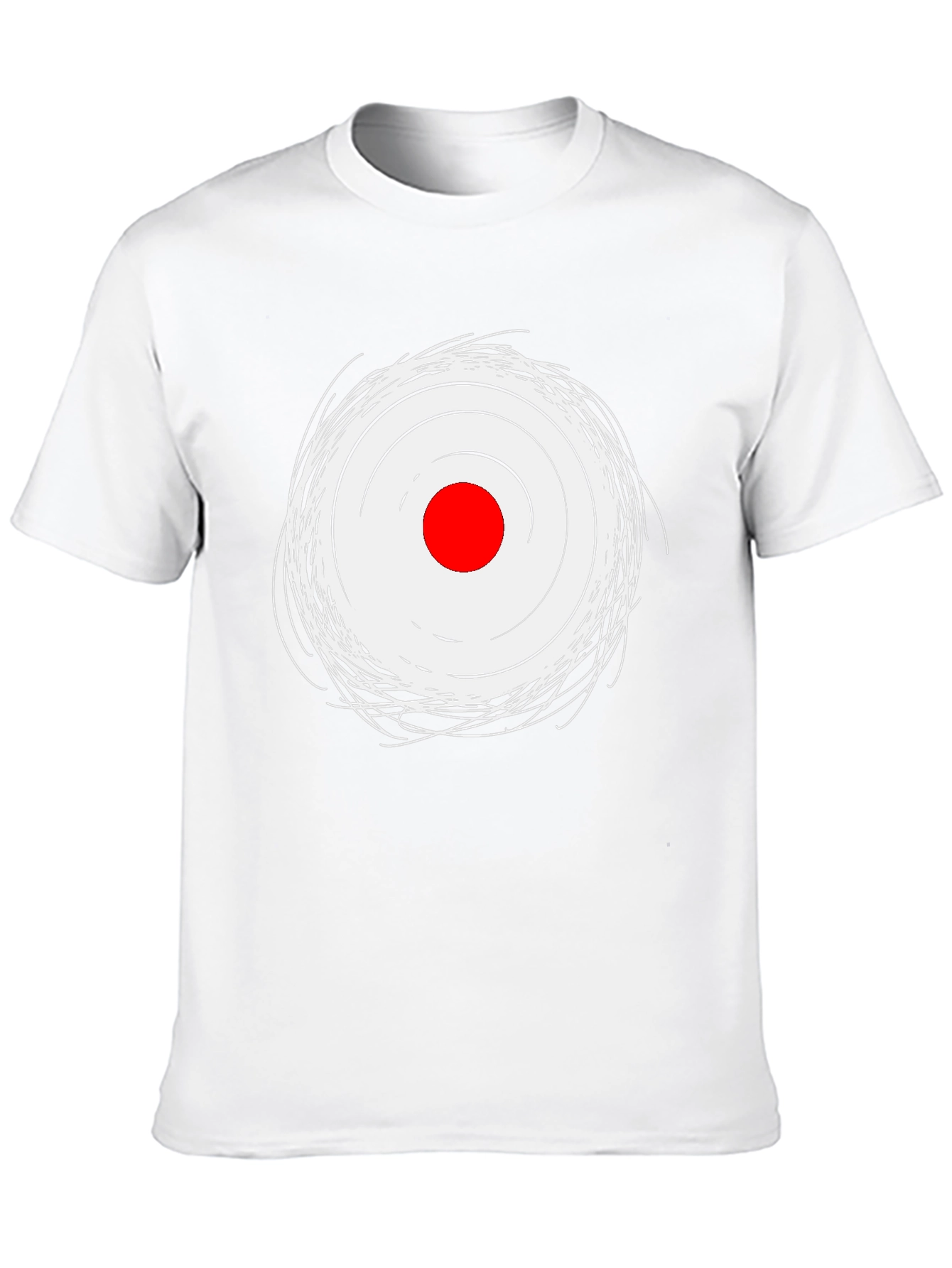 Mens Black Tee with Abstract Target Graphic