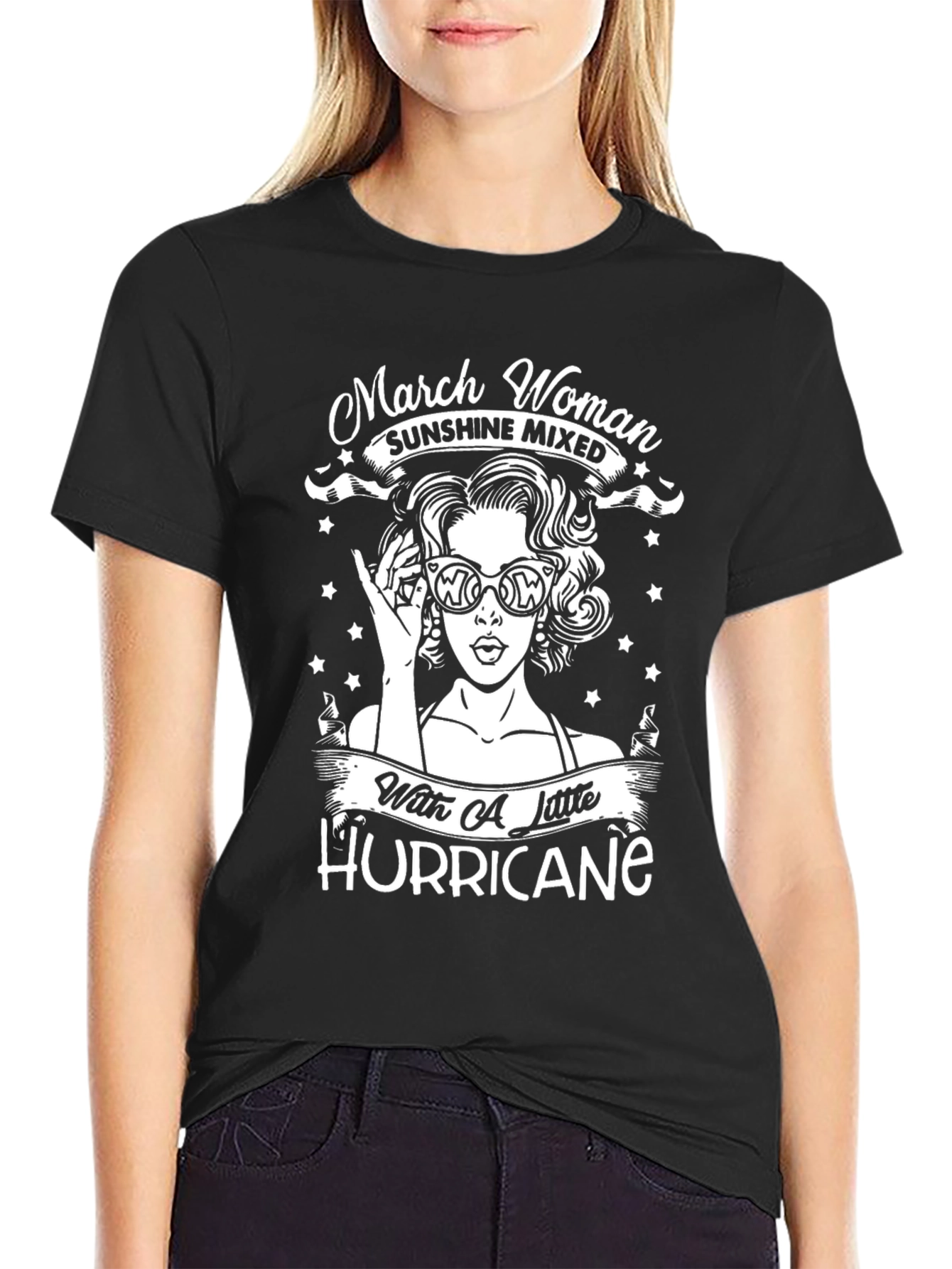 March Woman T-Shirt - Sunshine Mixed With Hurricane
