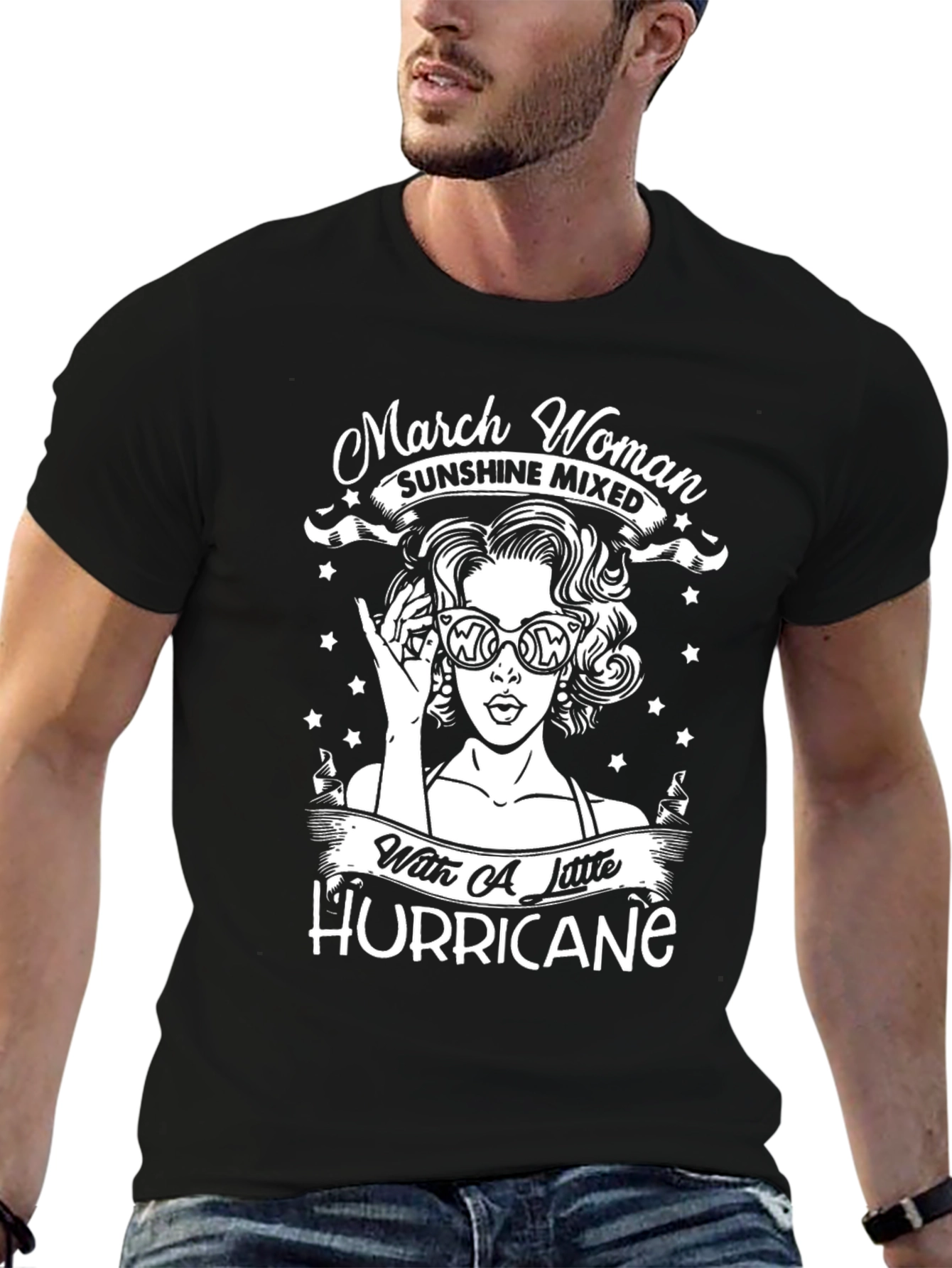 March Woman T-Shirt - Sunshine Mixed With Hurricane