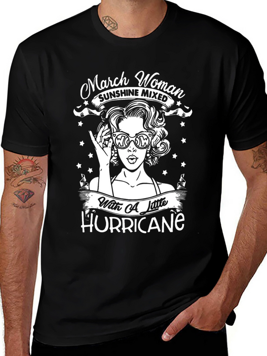 March Woman T-Shirt - Sunshine Mixed With Hurricane