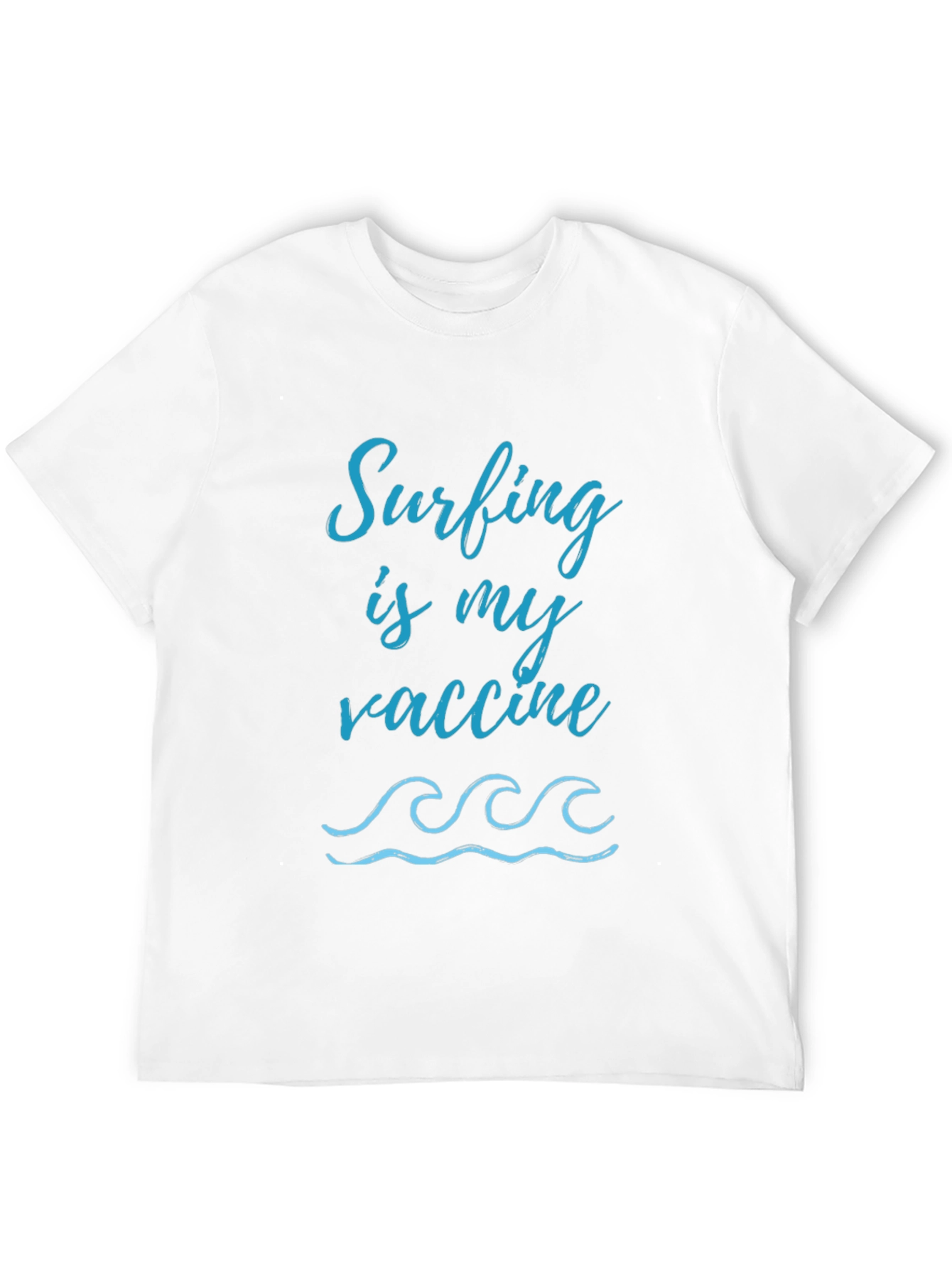 Surfing Is My Vaccine Black Graphic Tee