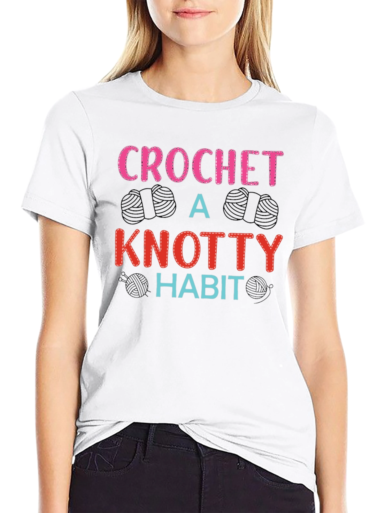 Crochet A Knotty Habit T-Shirt - Yarn Lover Tee