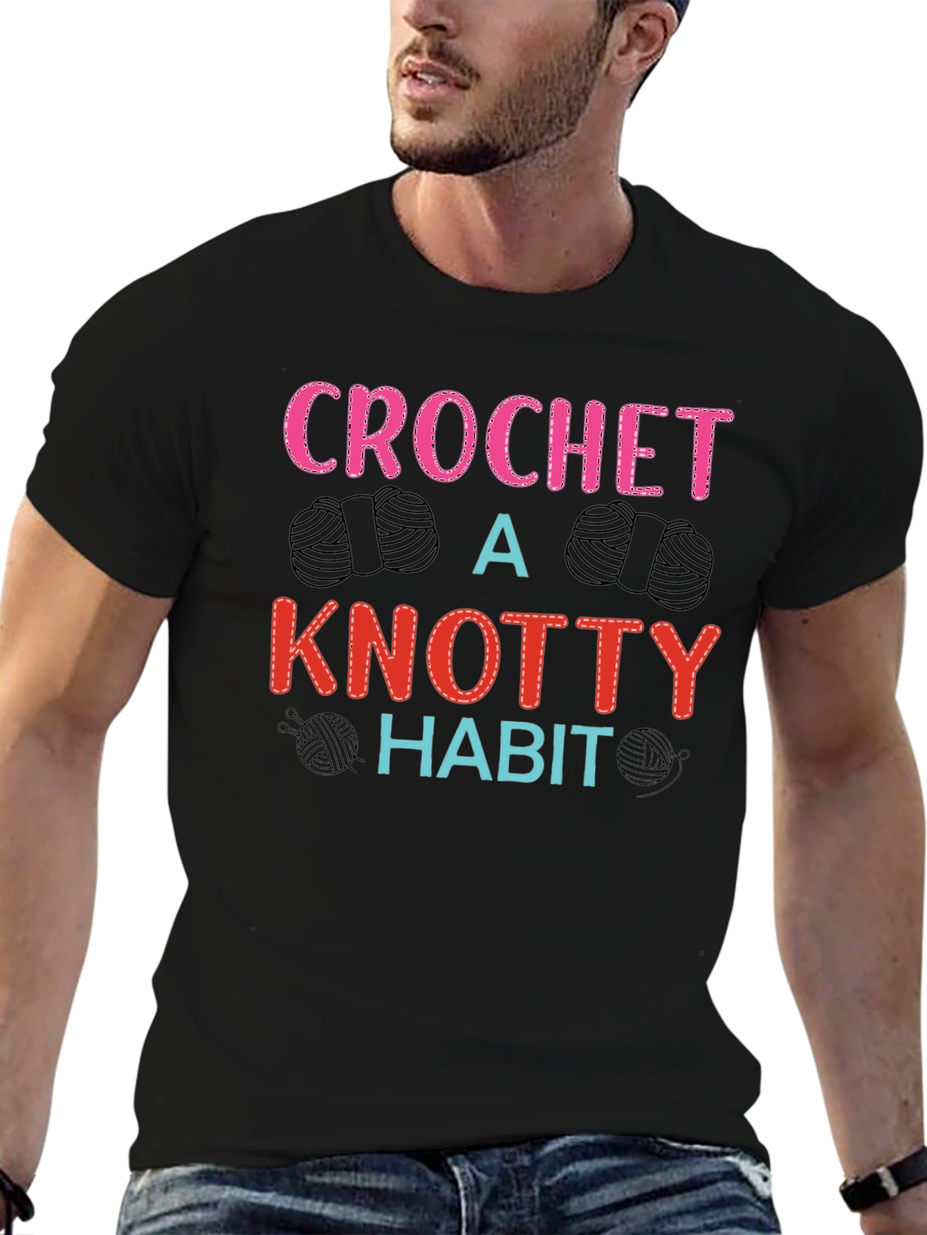 Crochet A Knotty Habit T-Shirt - Yarn Lover Tee