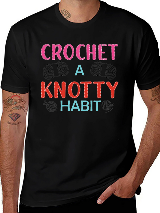 Crochet A Knotty Habit T-Shirt - Yarn Lover Tee