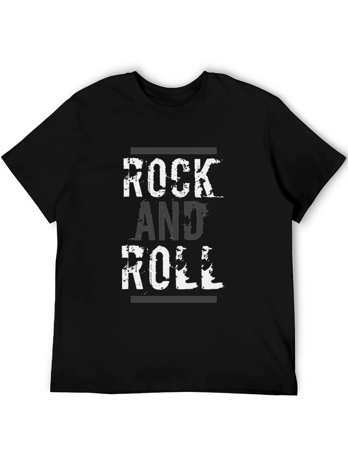 Rock and Roll Distressed Graphic T-Shirt