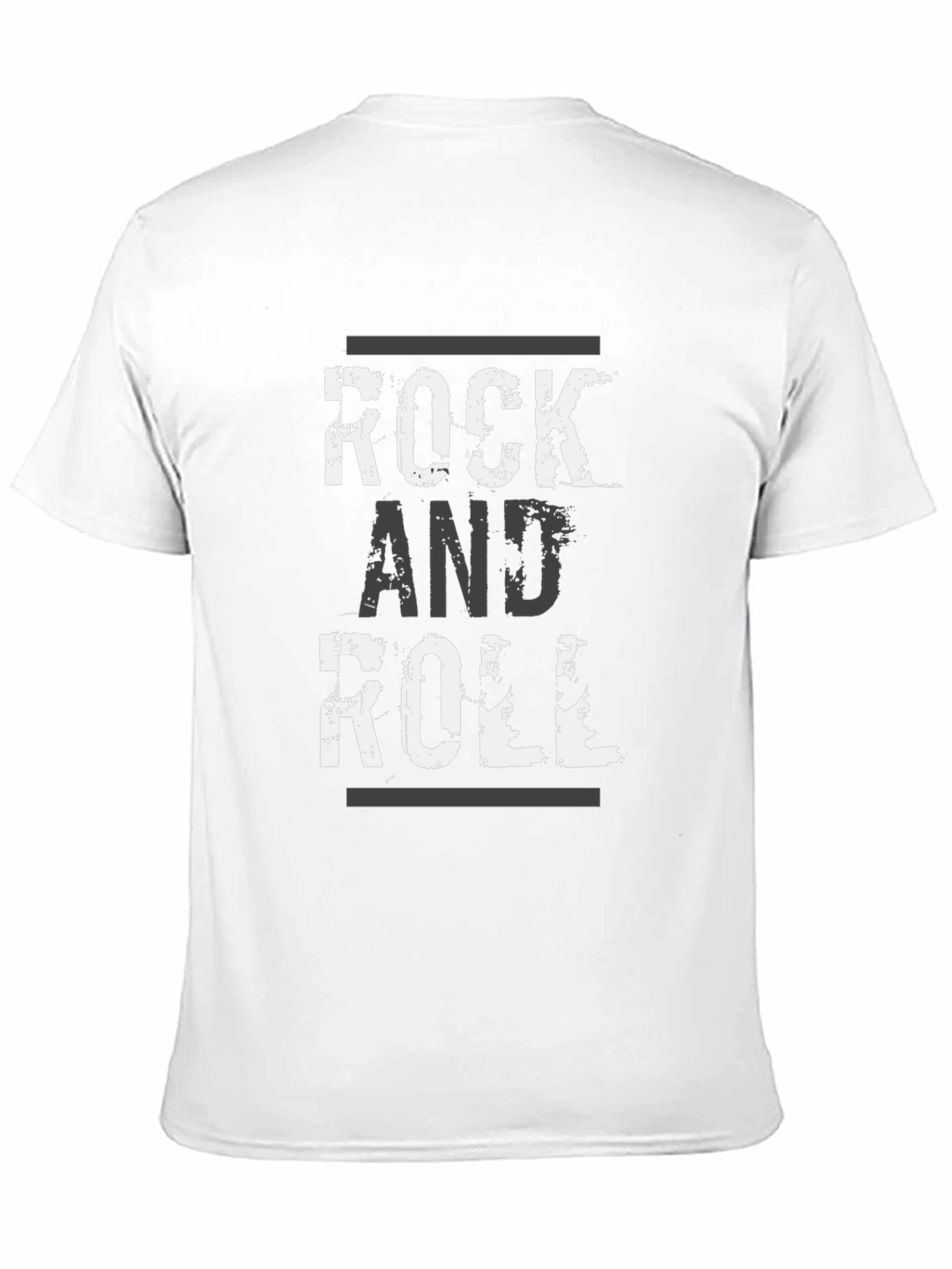 Rock and Roll Distressed Graphic T-Shirt