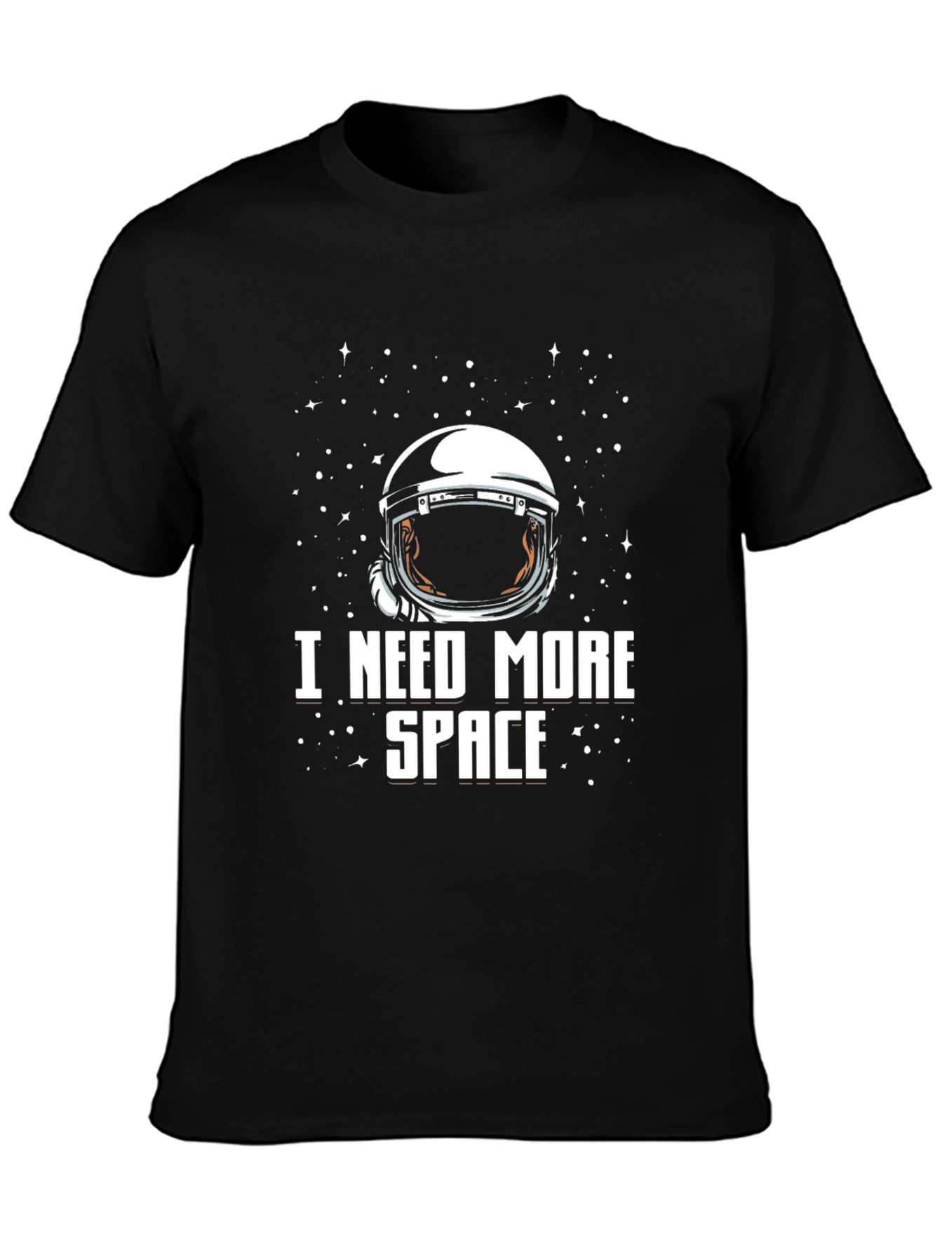 I Need More Space Black Graphic T-Shirt