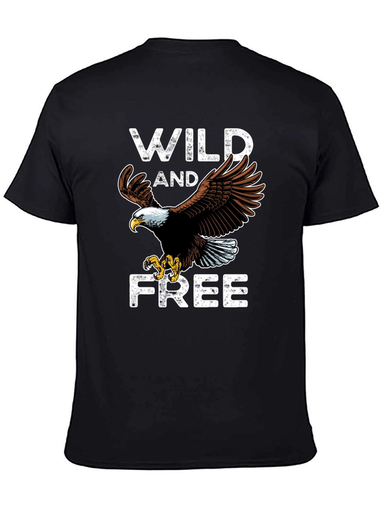 Wild and Free Eagle Graphic Tee - Black