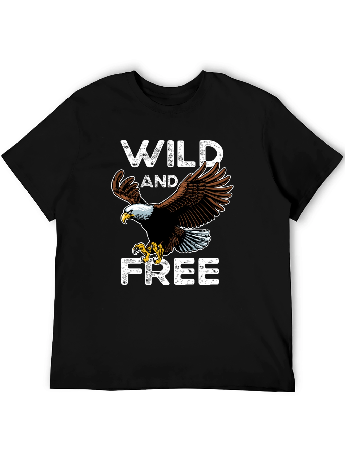 Wild and Free Eagle Graphic Tee - Black