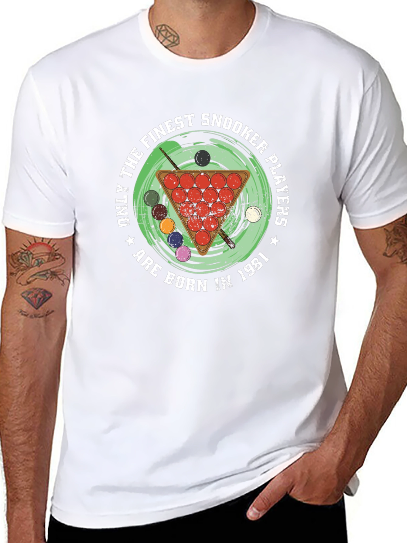 Finest Snooker Players Born in 1981 Black T-Shirt