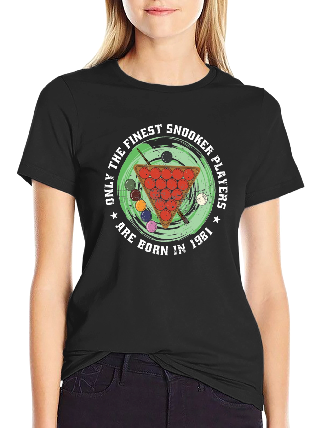 Finest Snooker Players Born in 1981 Black T-Shirt