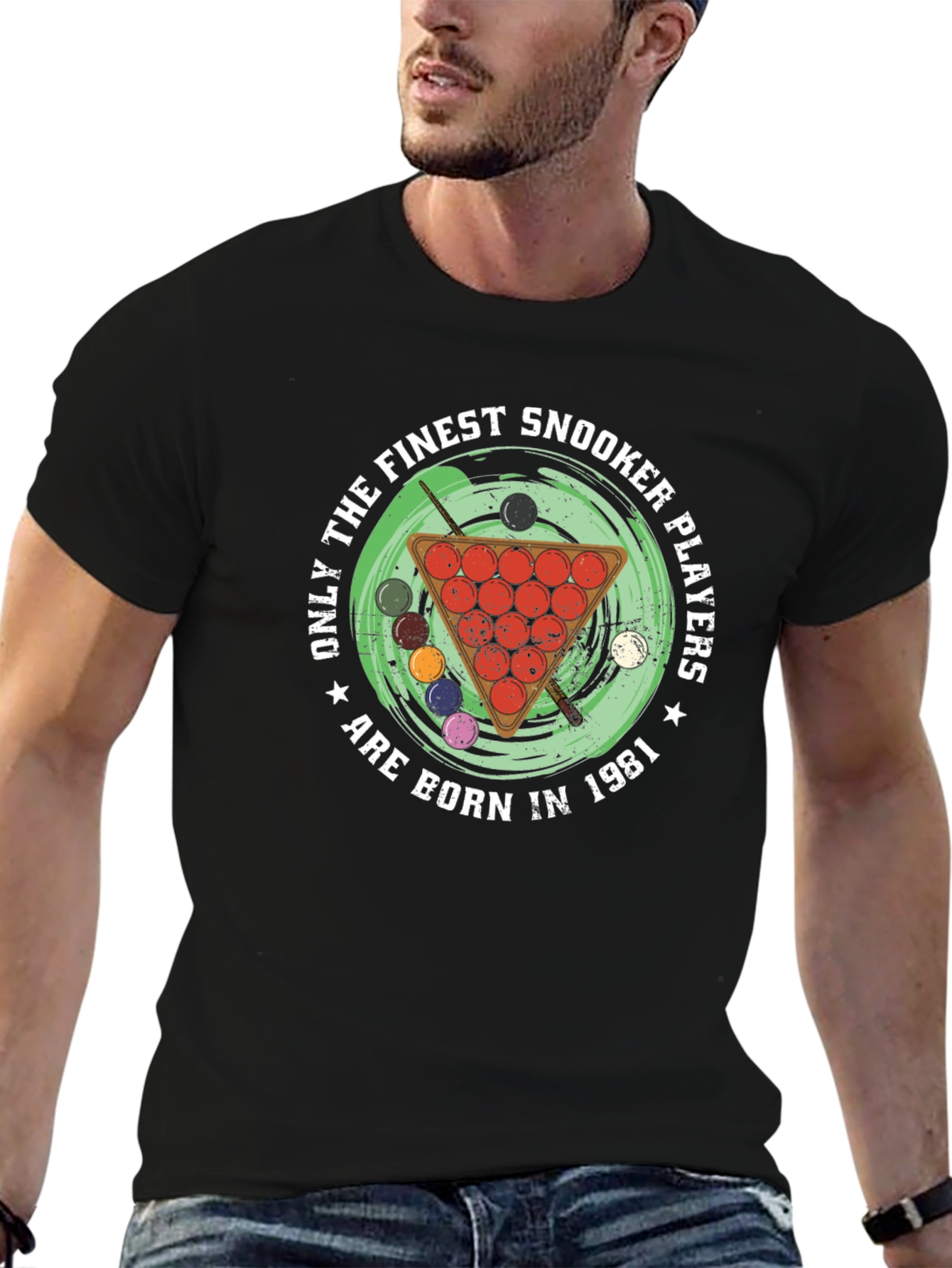 Finest Snooker Players Born in 1981 Black T-Shirt