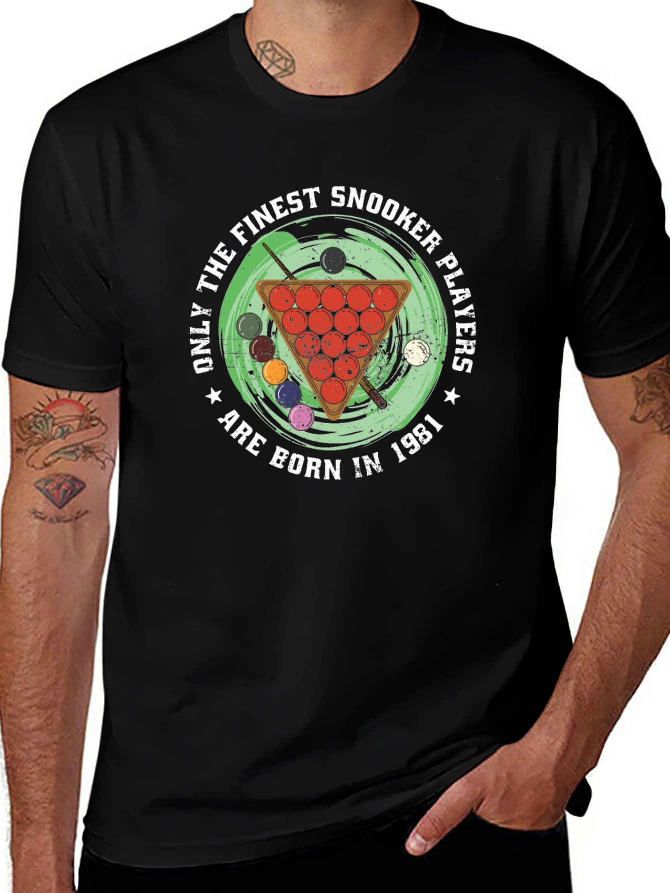 Finest Snooker Players Born in 1981 Black T-Shirt