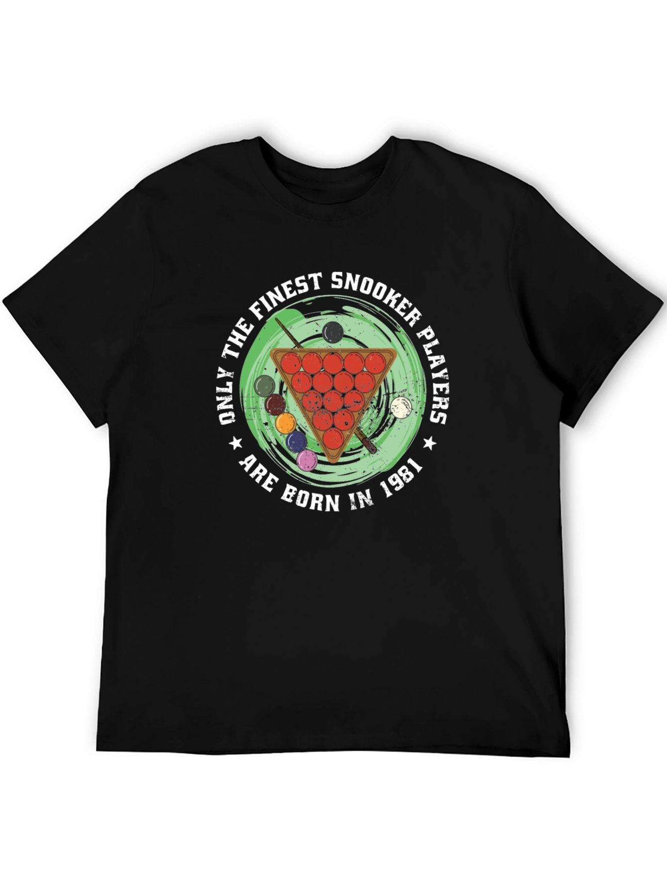 Finest Snooker Players Born in 1981 Black T-Shirt