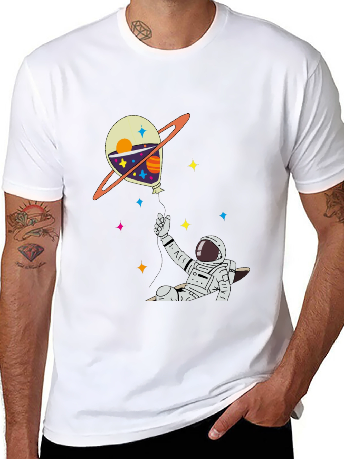 Astronaut Space Balloon T-Shirt