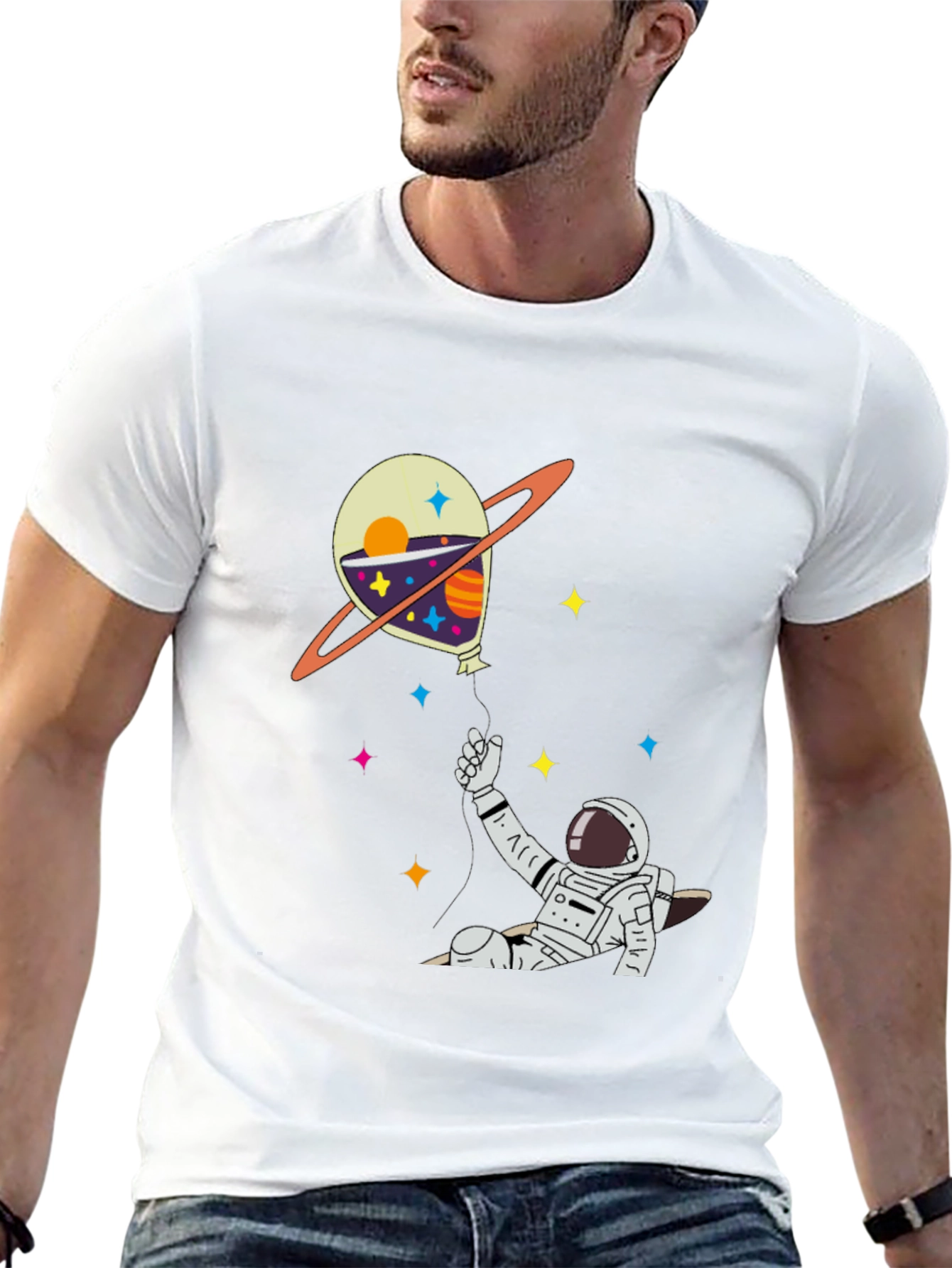 Astronaut Space Balloon T-Shirt