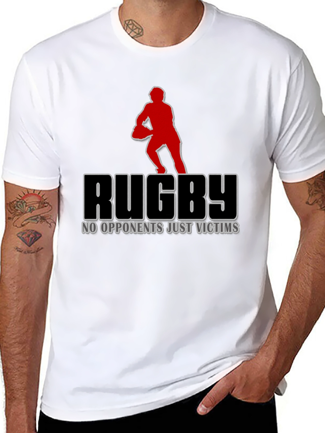Rugby No Opponents Just Victims Graphic T-Shirt