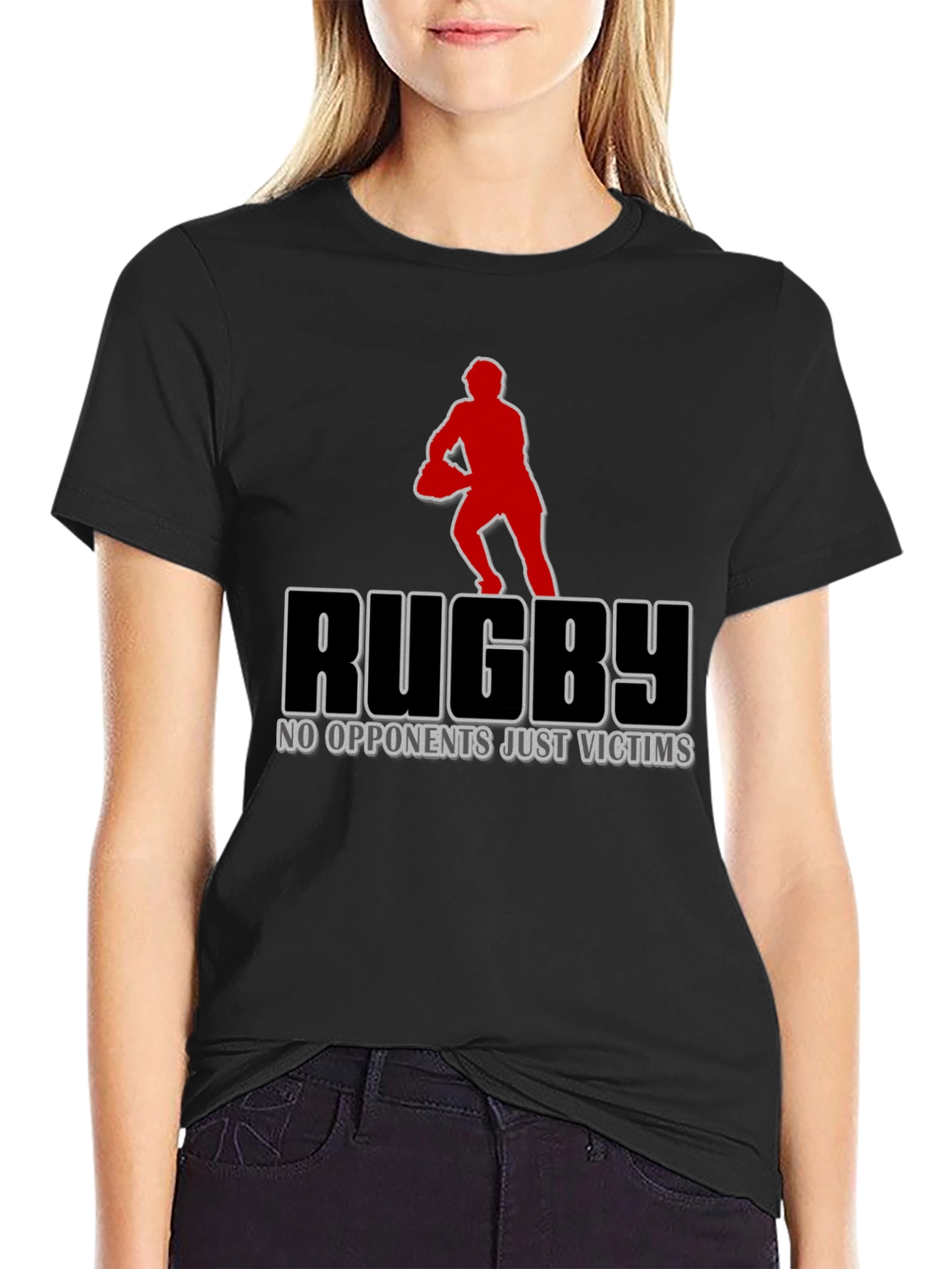 Rugby No Opponents Just Victims Graphic T-Shirt