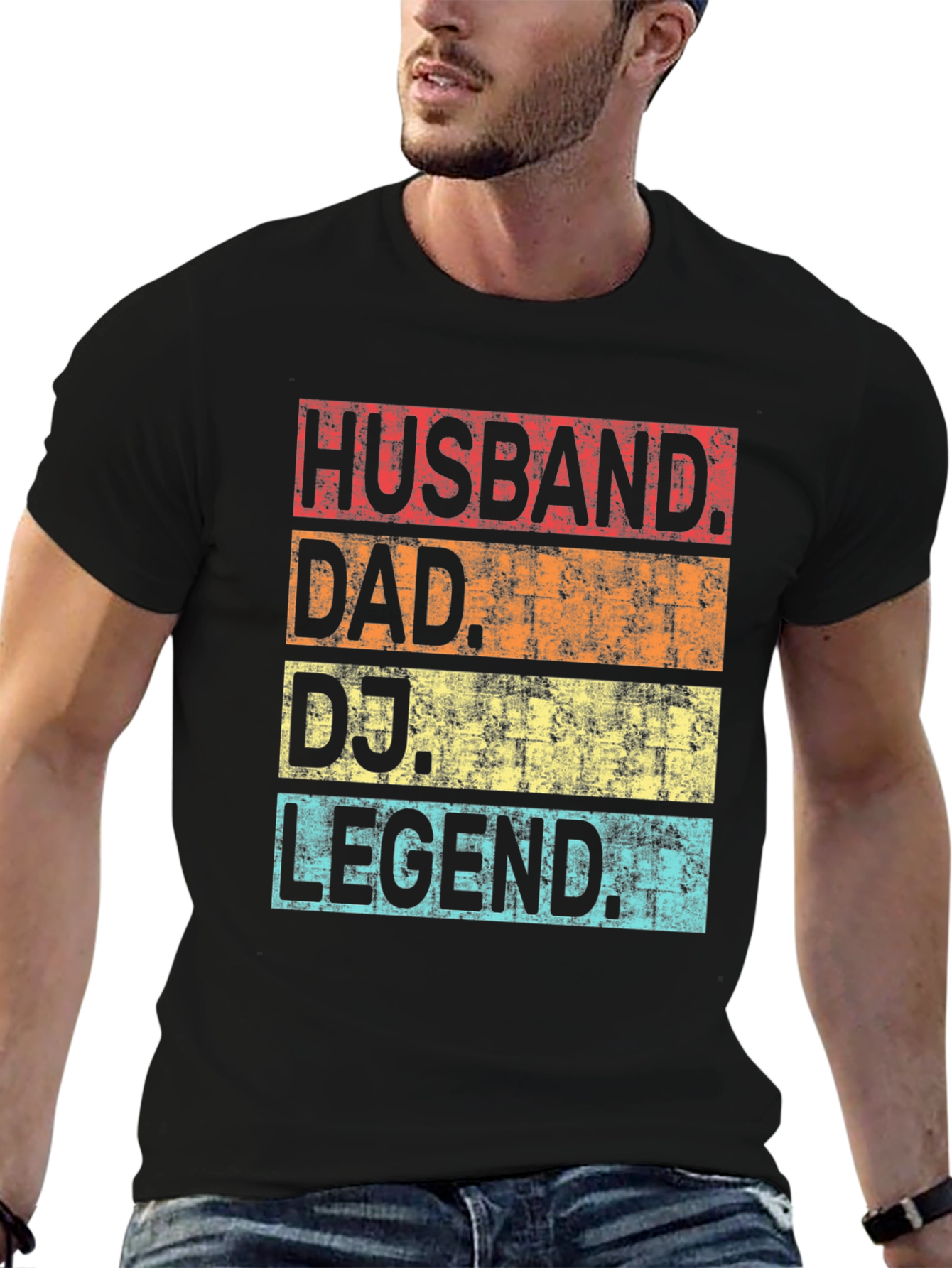 Husband Dad DJ Legend Retro T-Shirt