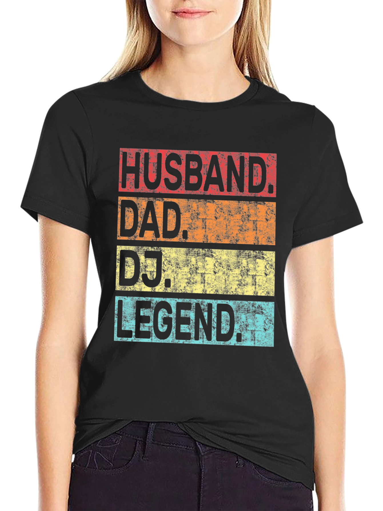 Husband Dad DJ Legend Retro T-Shirt
