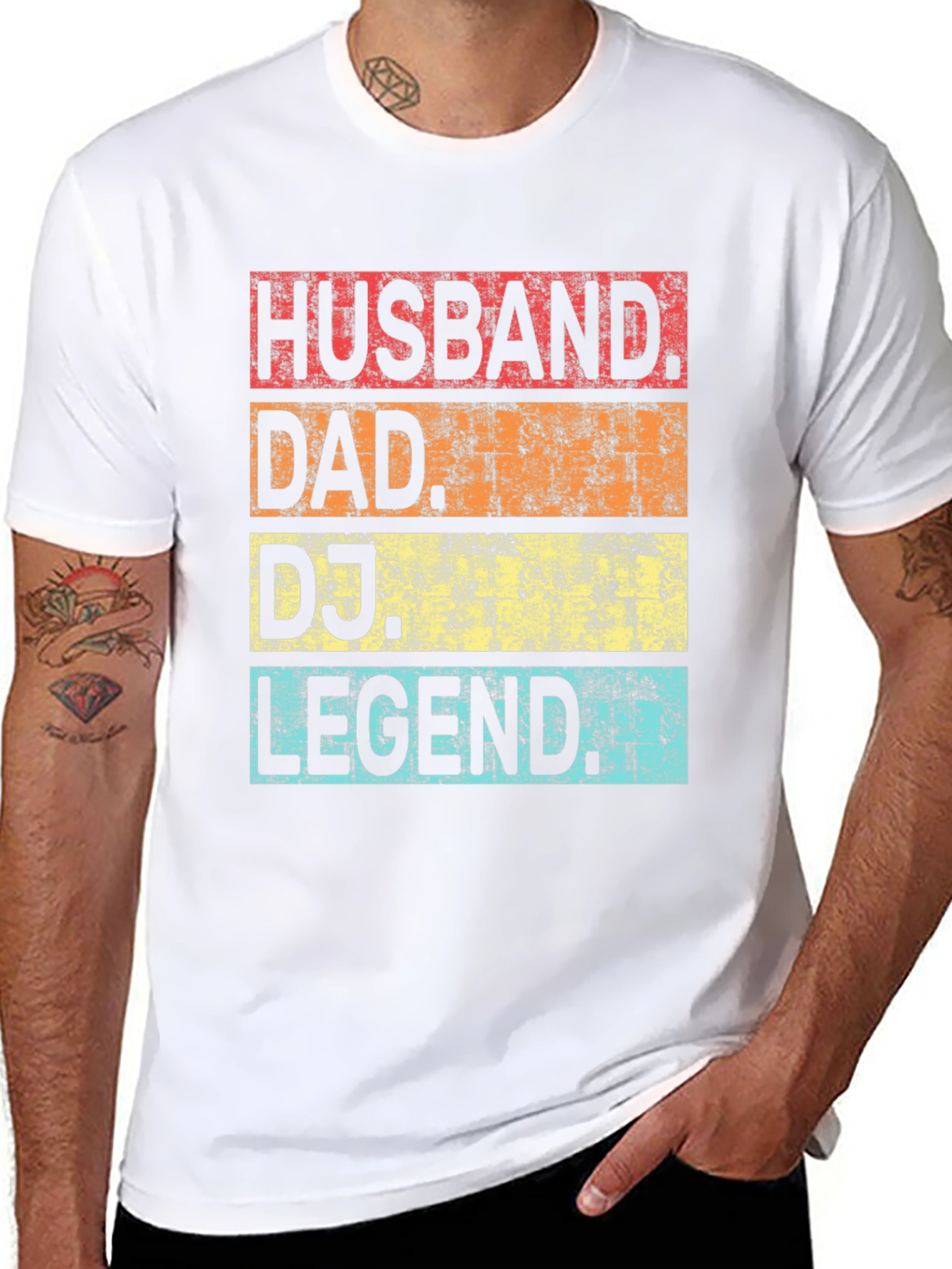 Husband Dad DJ Legend Retro T-Shirt