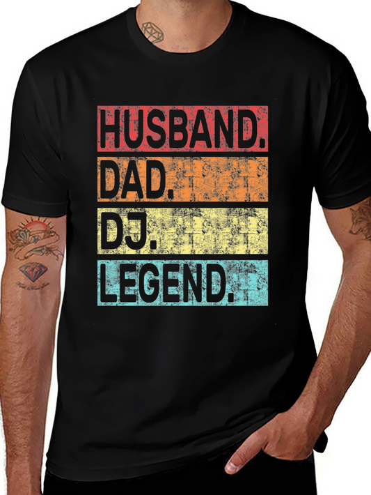 Husband Dad DJ Legend Retro T-Shirt