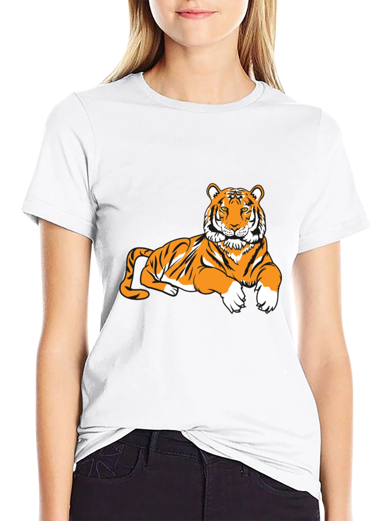 Tiger Graphic Tee - Black Short Sleeve T-Shirt