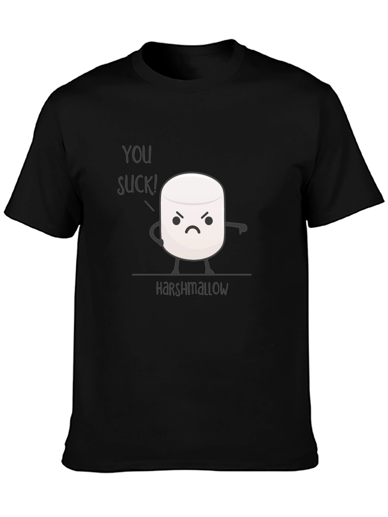 Harshmallow Graphic T-Shirt - Funny Marshmallow Tee