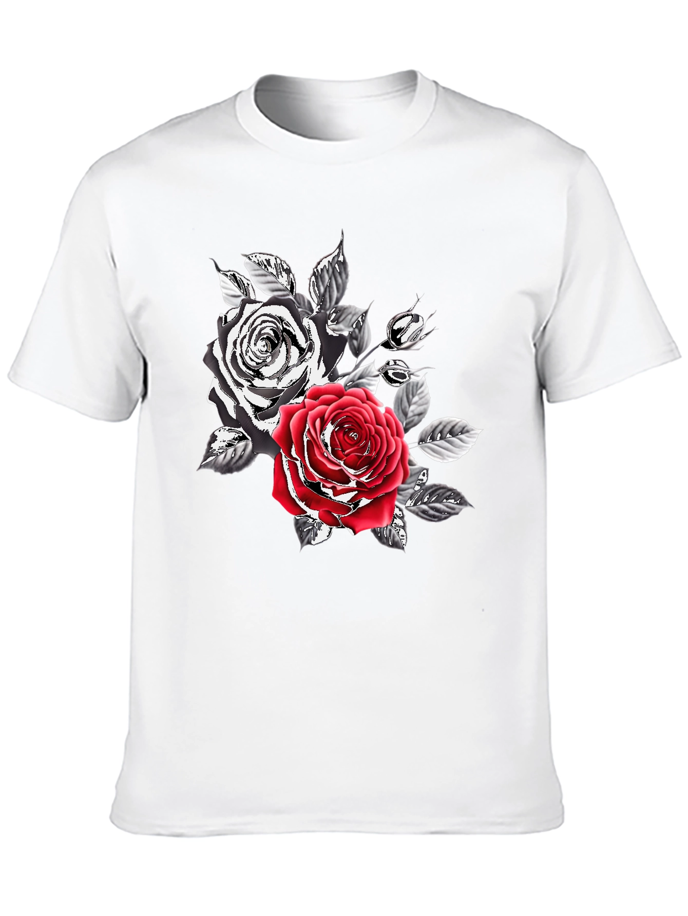 Rose Graphic Print Mens T-Shirt