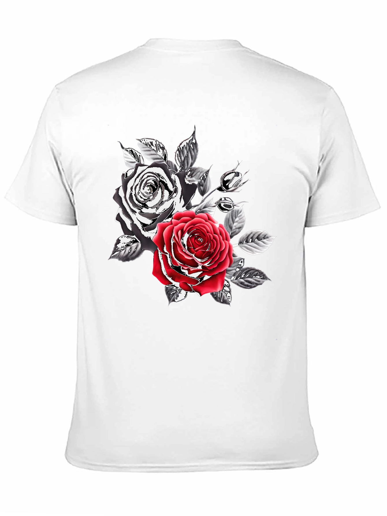 Rose Graphic Print Mens T-Shirt