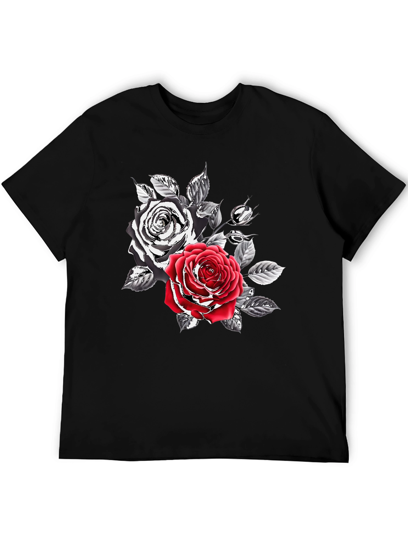Rose Graphic Print Mens T-Shirt