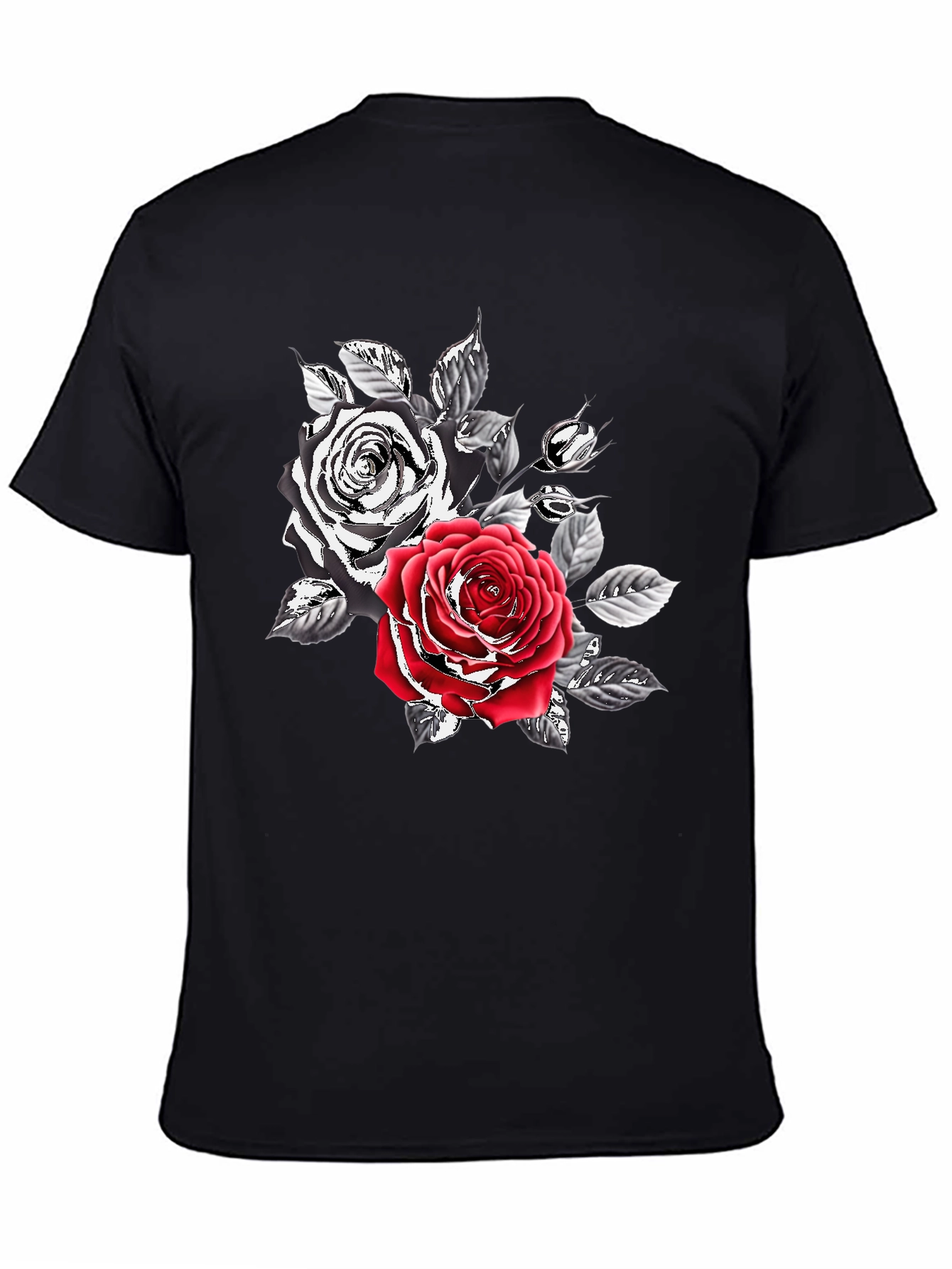 Rose Graphic Print Mens T-Shirt