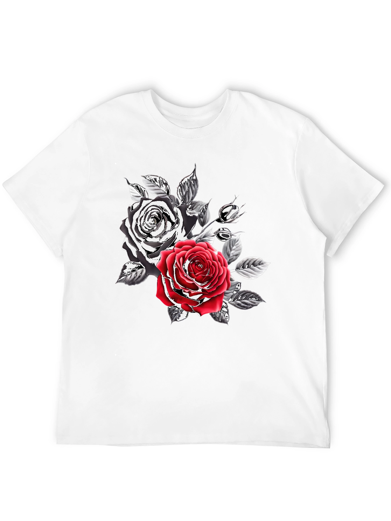 Rose Graphic Print Mens T-Shirt