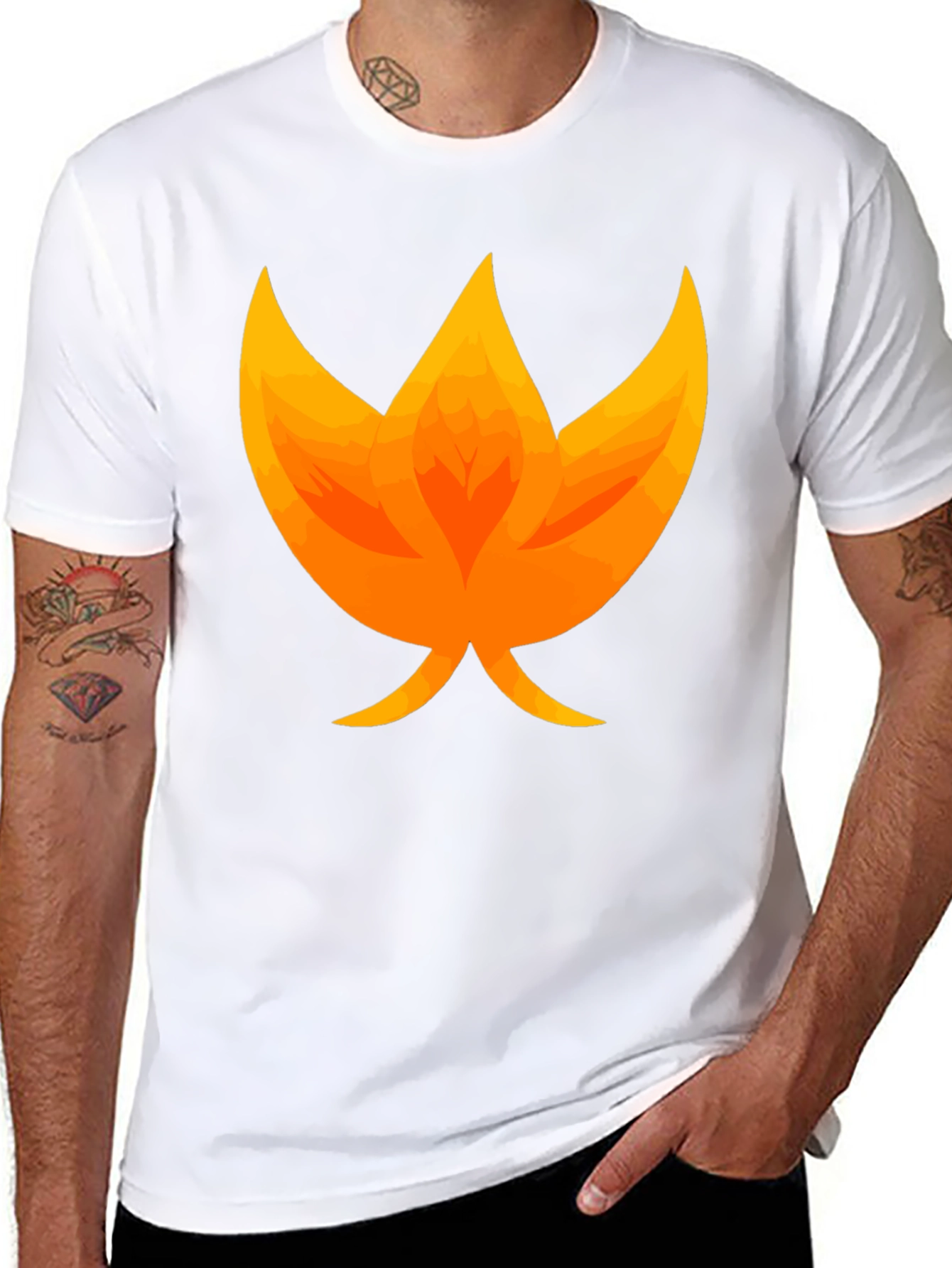 Flame Graphic Black T-Shirt - Unique Fire Design