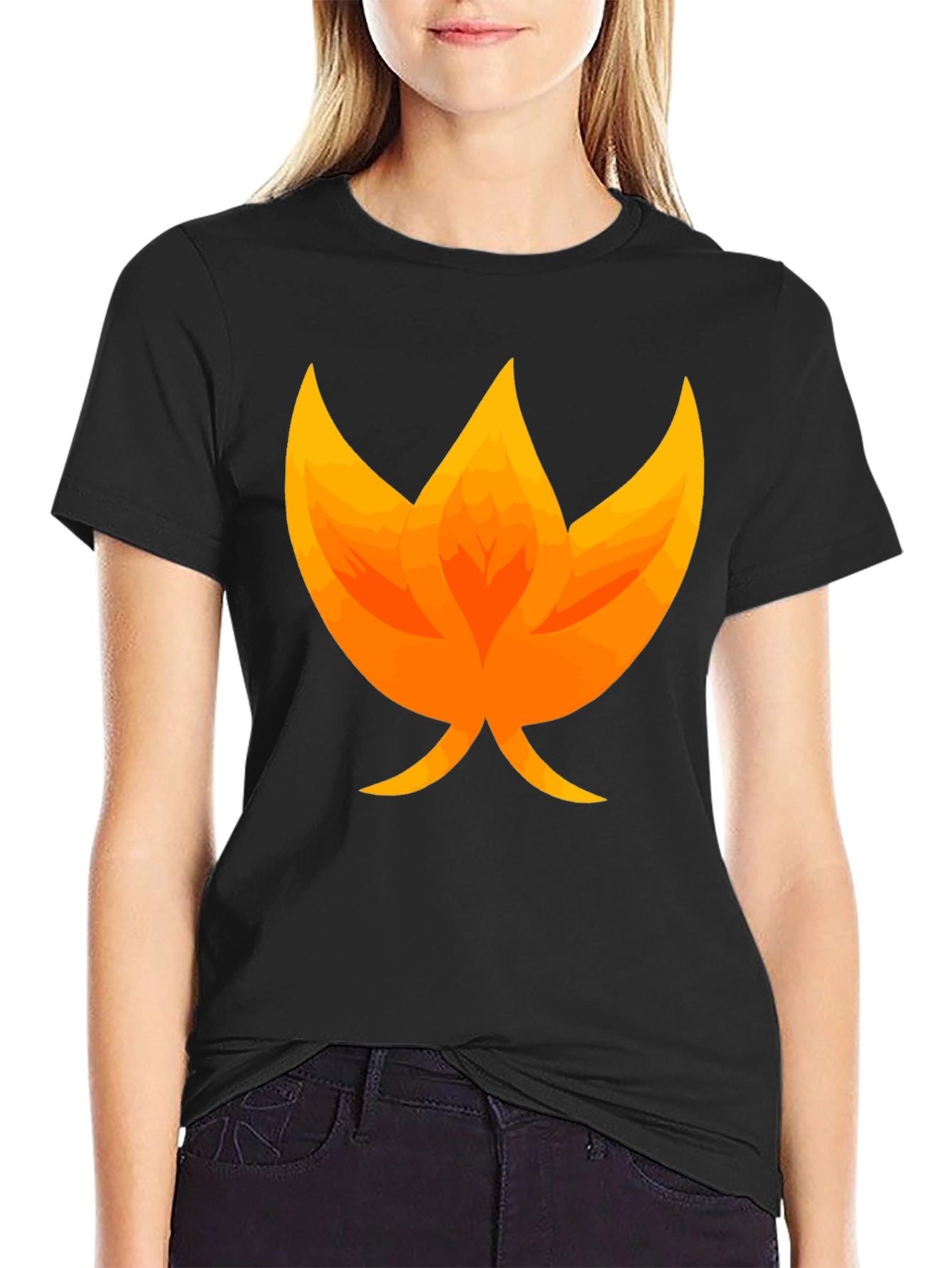 Flame Graphic Black T-Shirt - Unique Fire Design