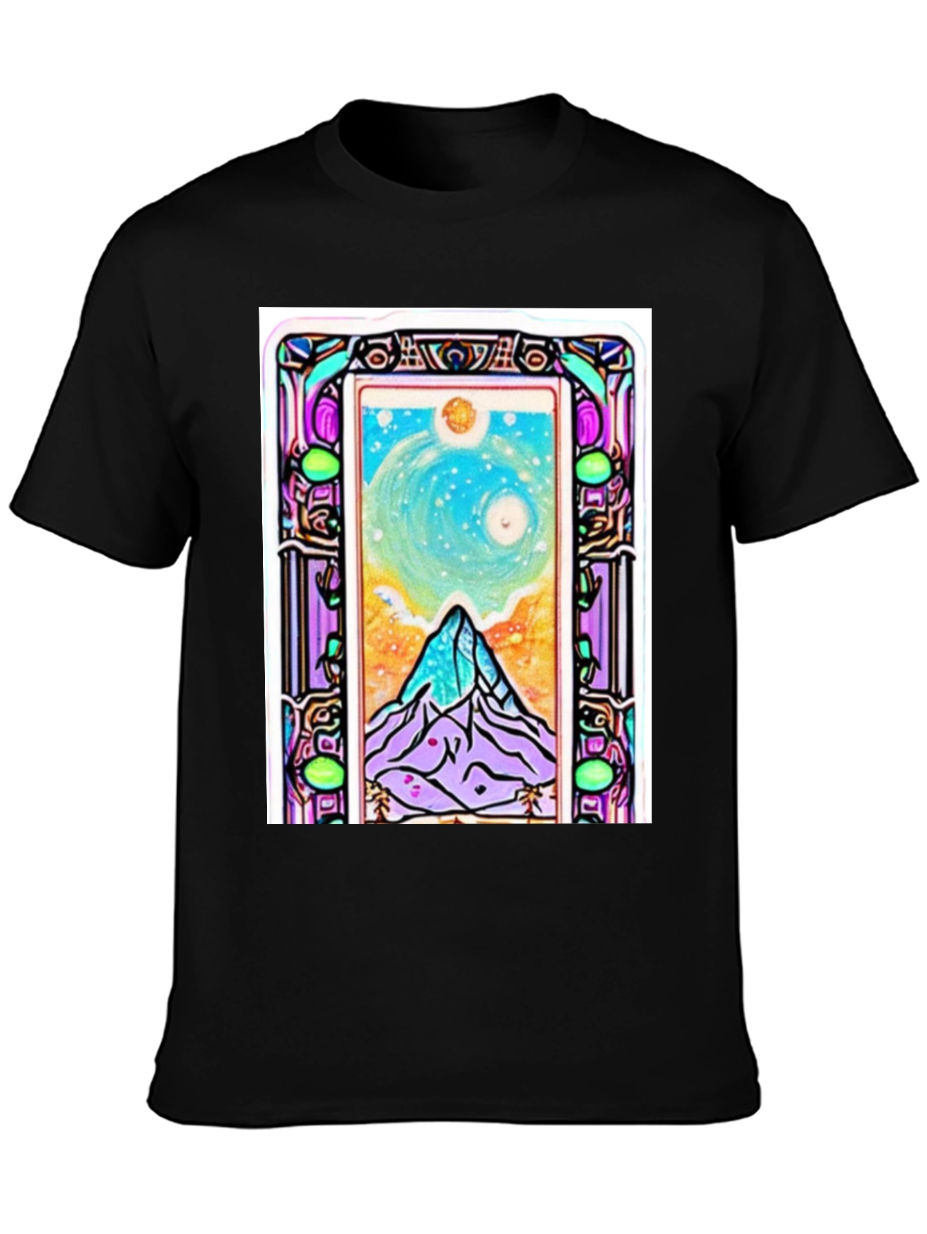 Art Nouveau Mountain View Graphic Tee
