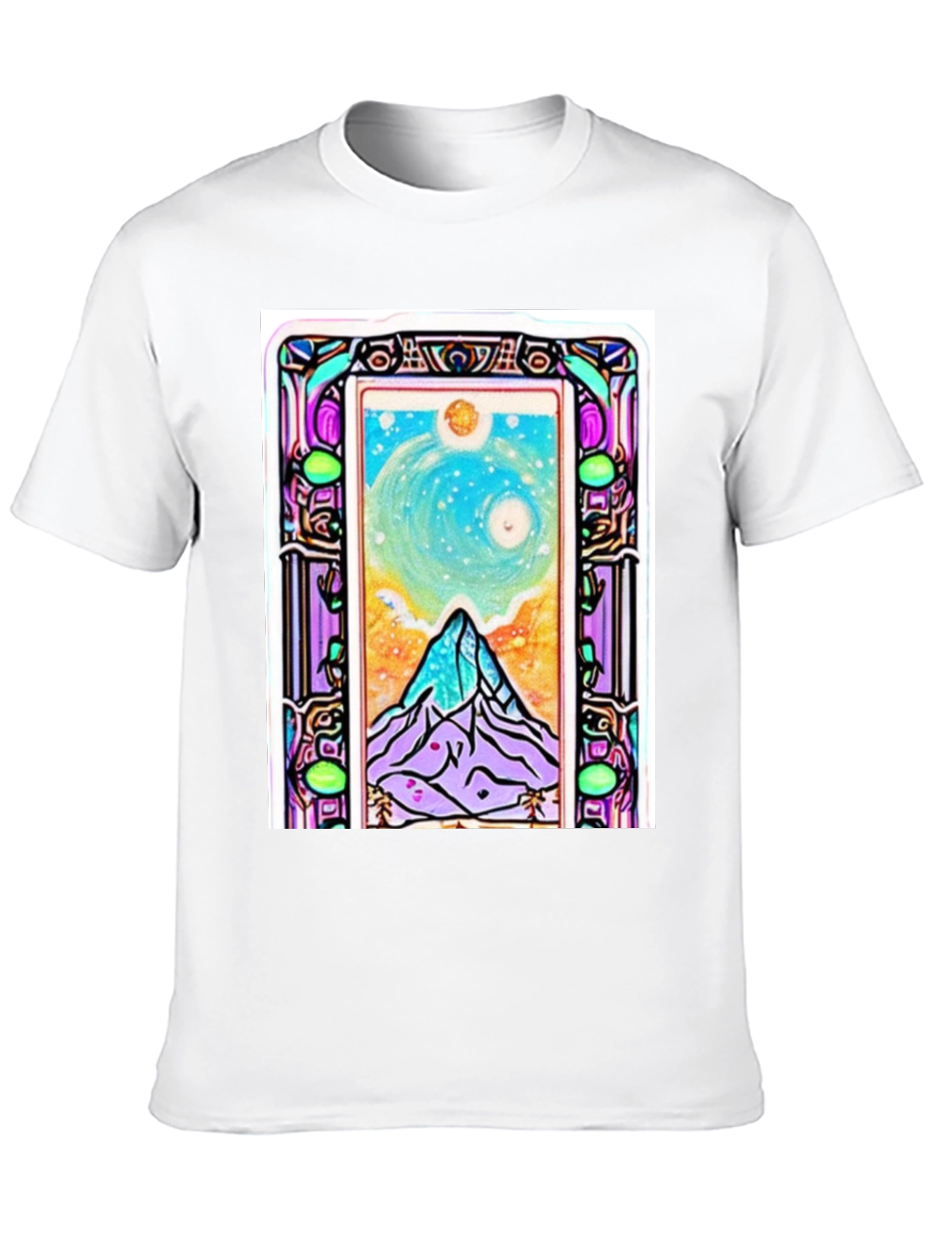 Art Nouveau Mountain View Graphic Tee