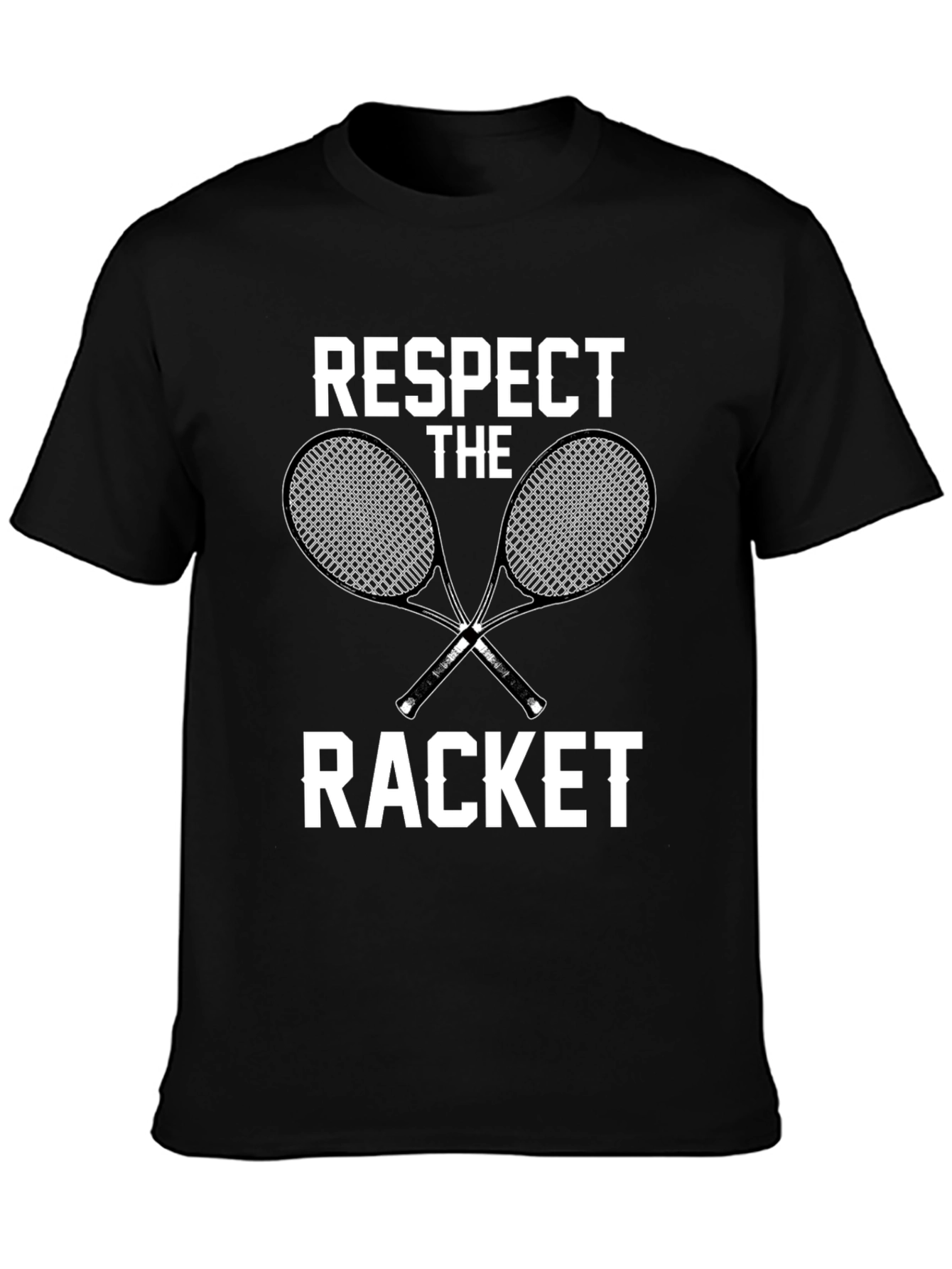 Respect The Racket Black Graphic T-Shirt