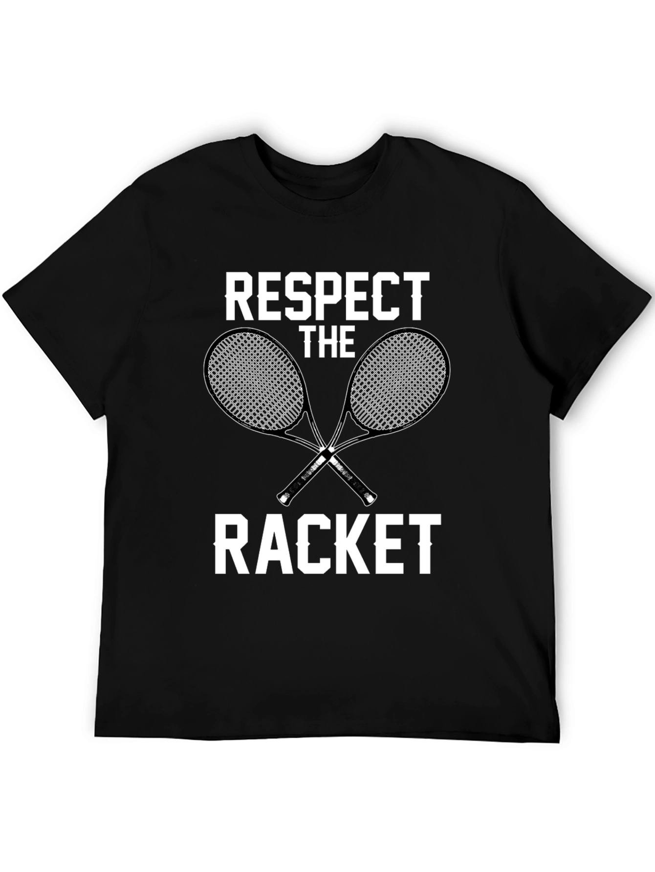 Respect The Racket Black Graphic T-Shirt