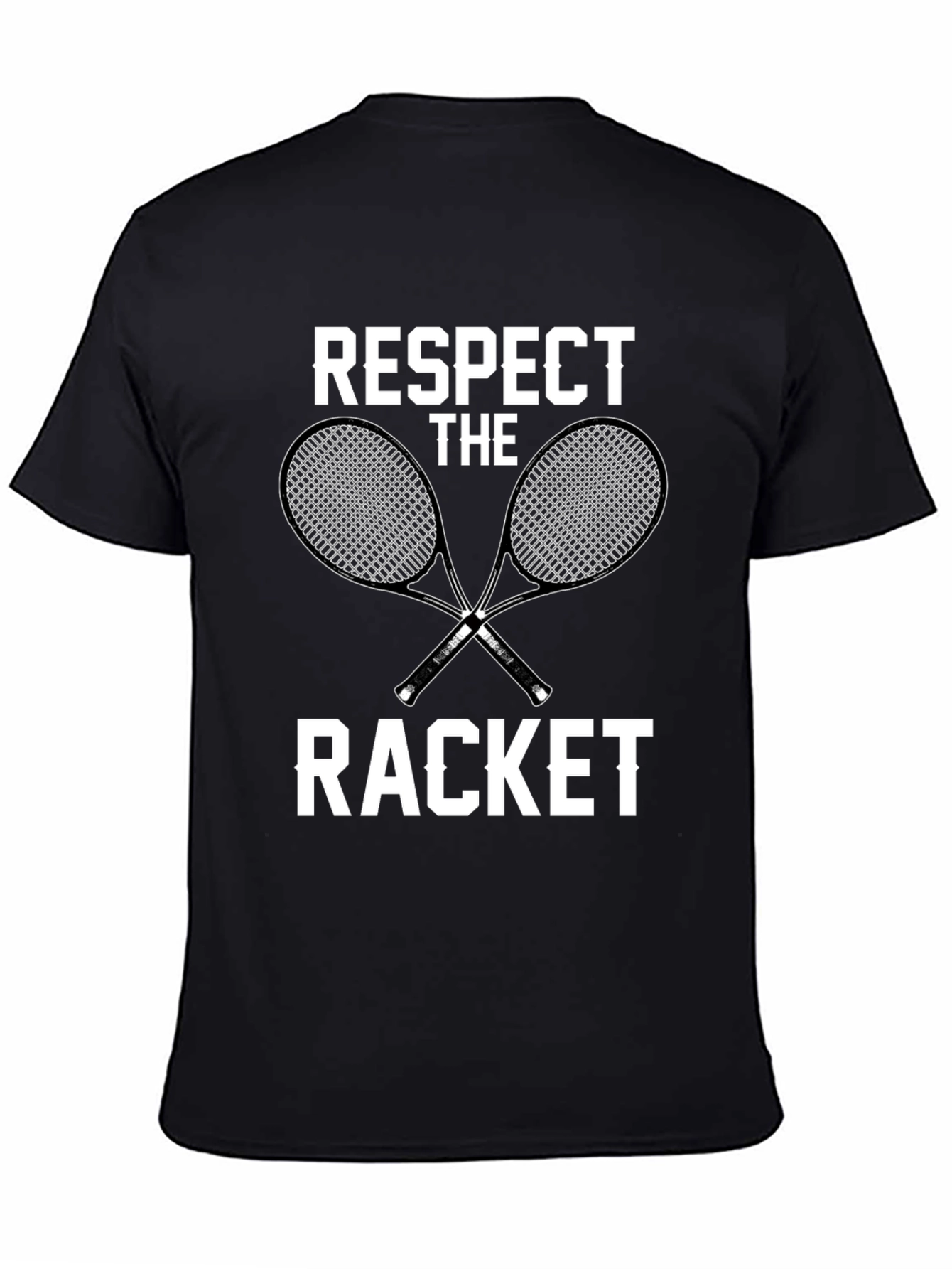 Respect The Racket Black Graphic T-Shirt