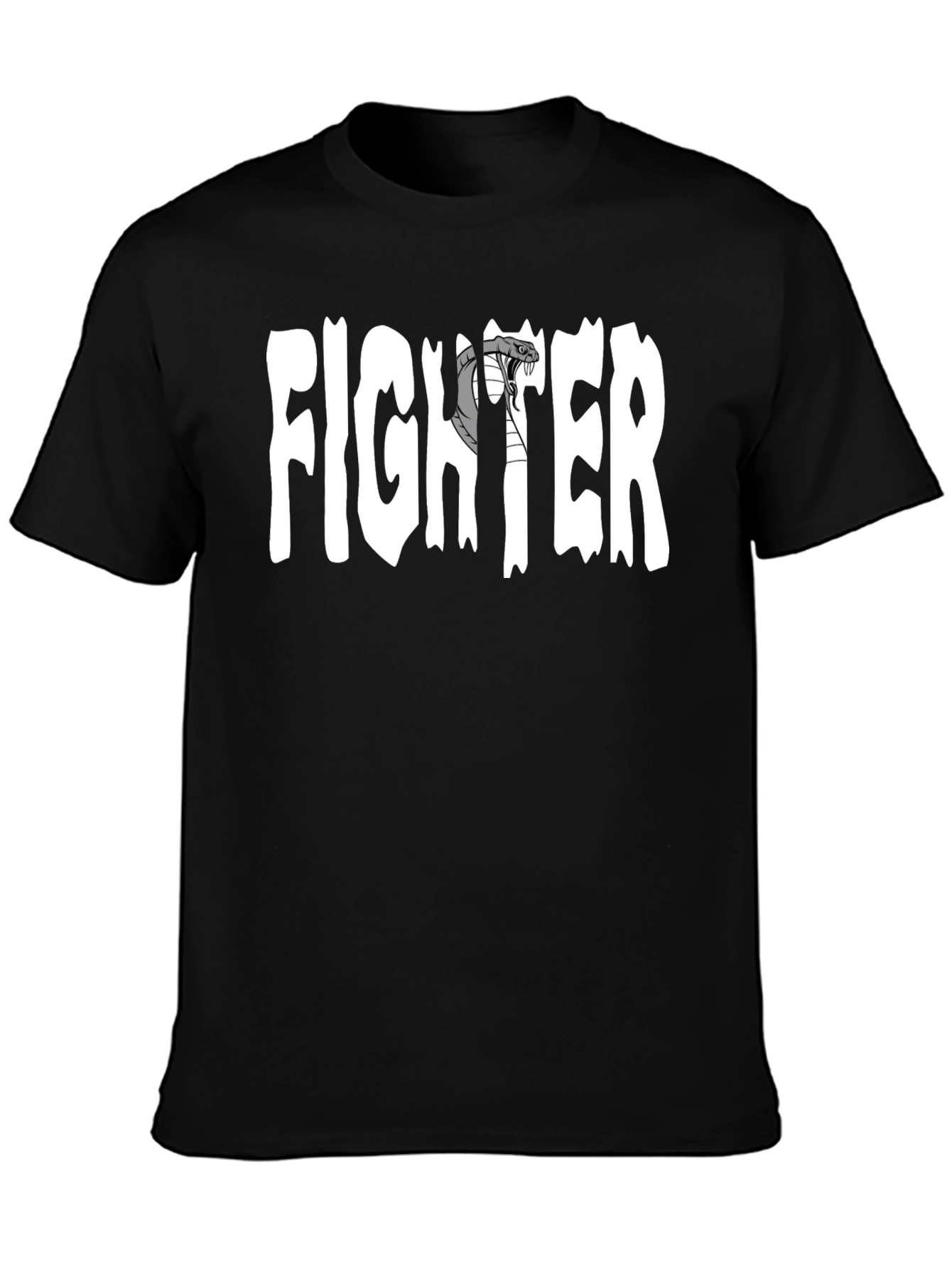 Cobra Fighter Graphic T-Shirt - Black