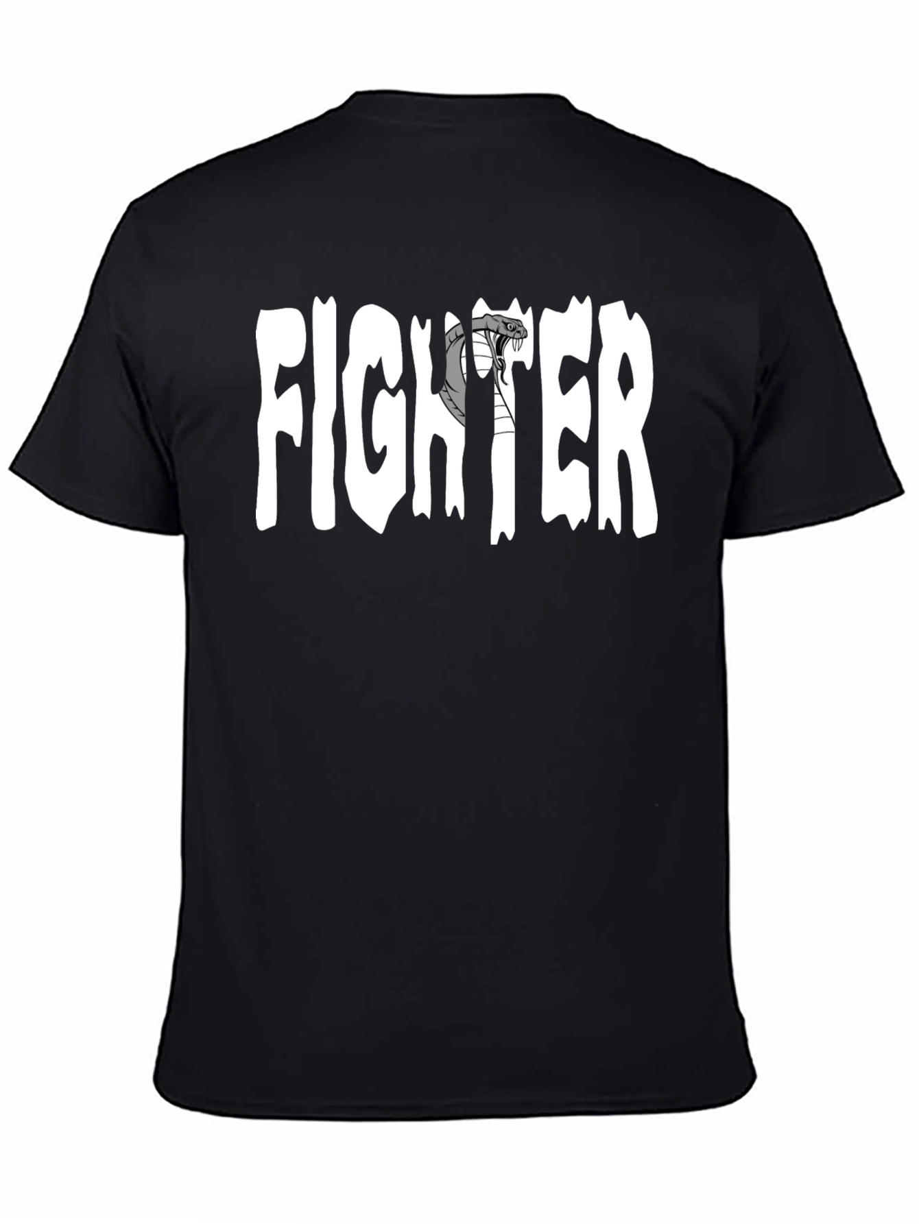 Cobra Fighter Graphic T-Shirt - Black