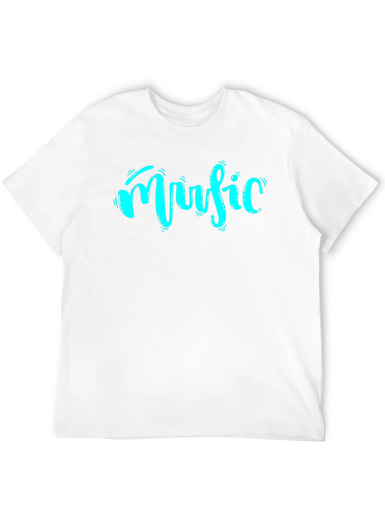 Music Graphic Print T-Shirt - Black